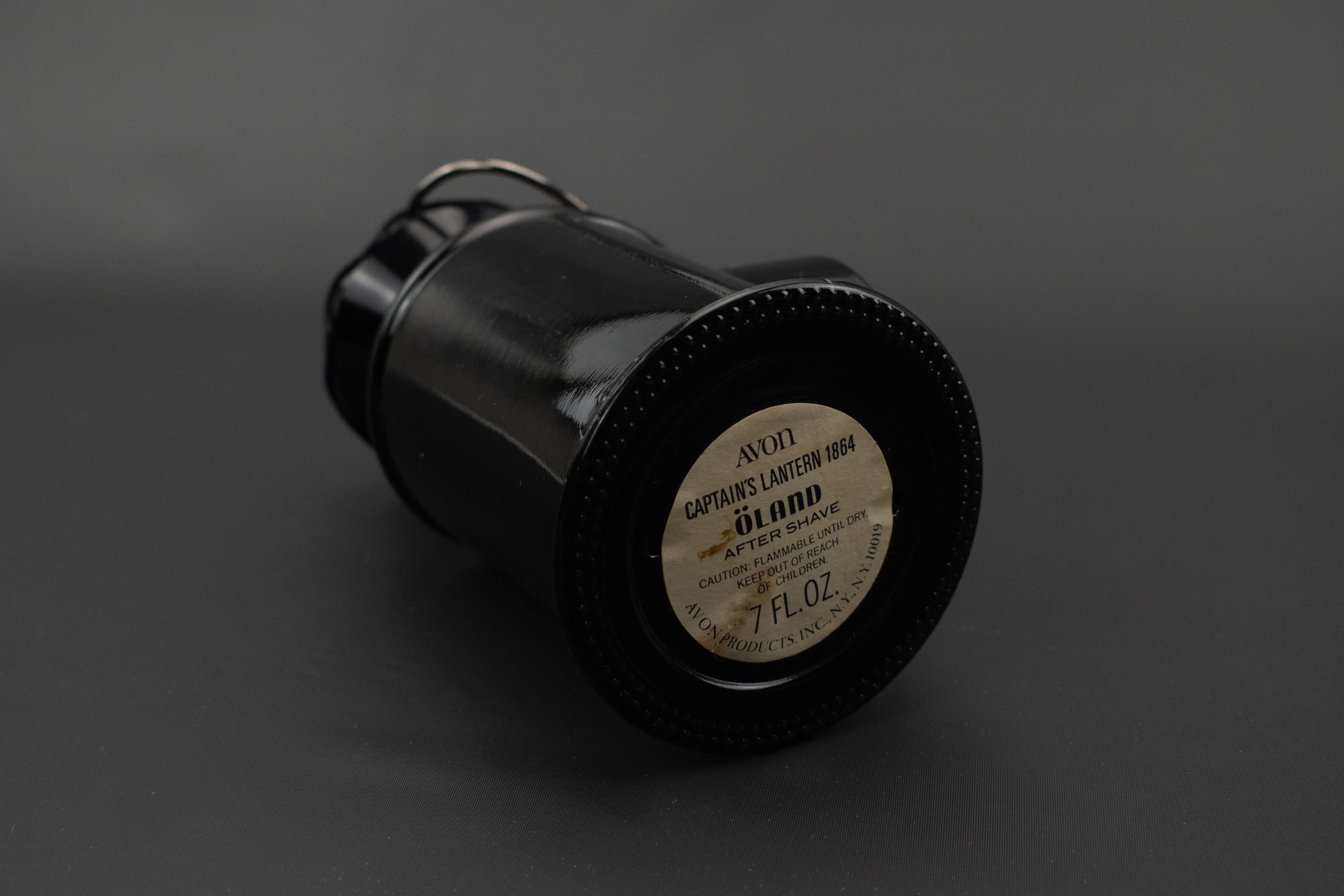 Avon Captains Lantern 1864 Oland After Shave 7 Fl. Used Filled Black Lantern