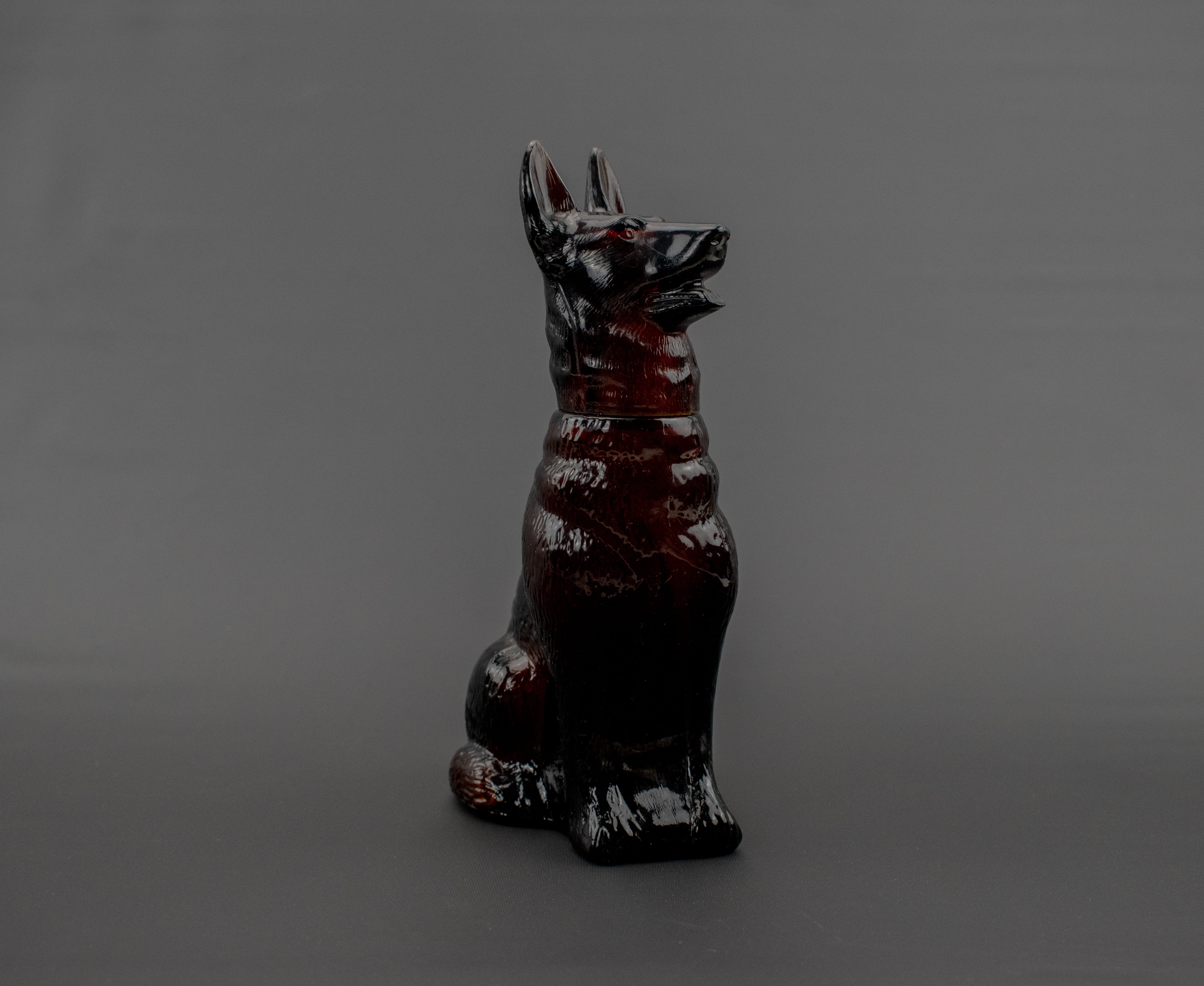 Avon Bottle Used Glass Bottle Dog