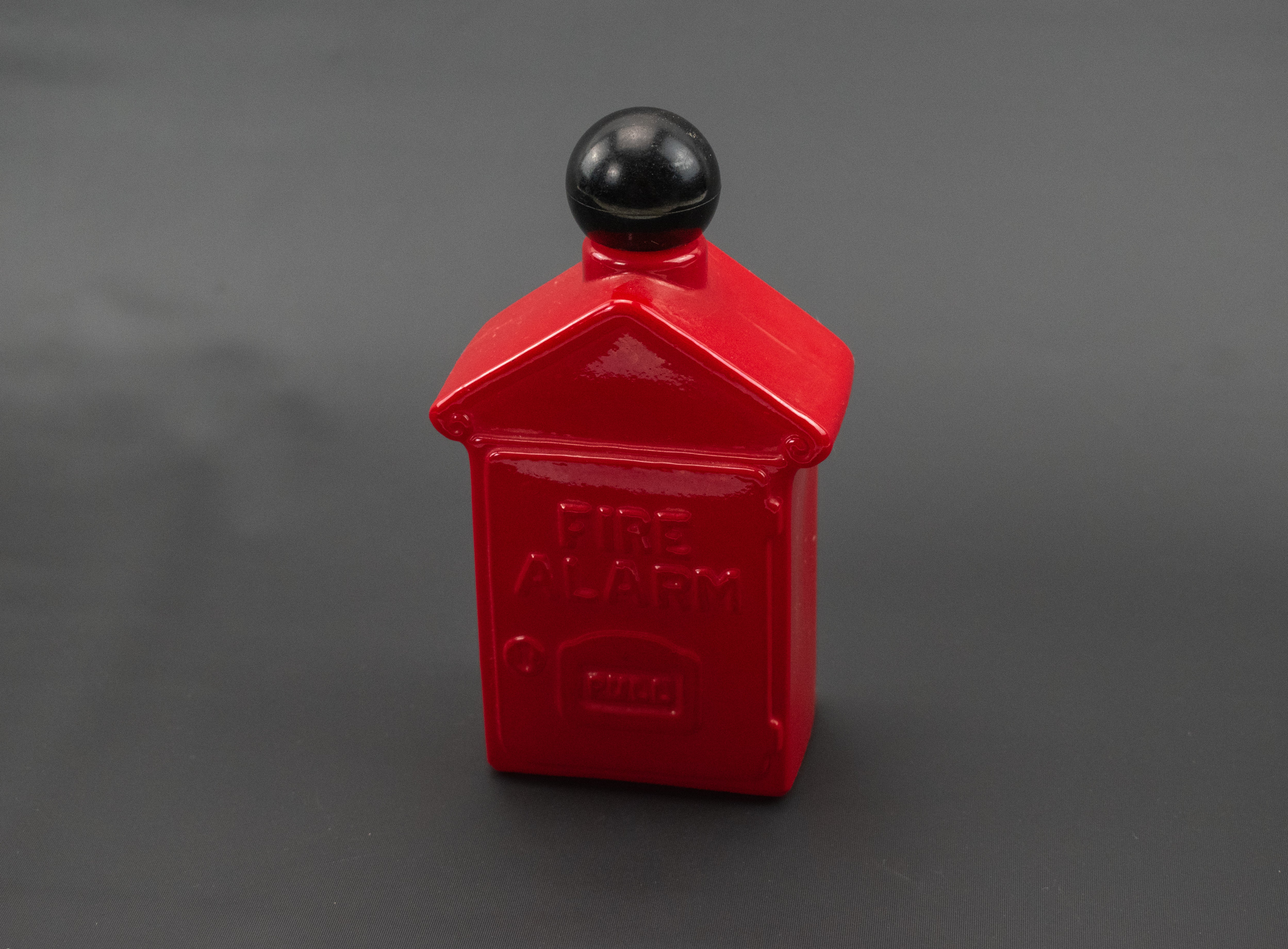 Avon Fire Alarm Bottle Red Glass Bottle Used