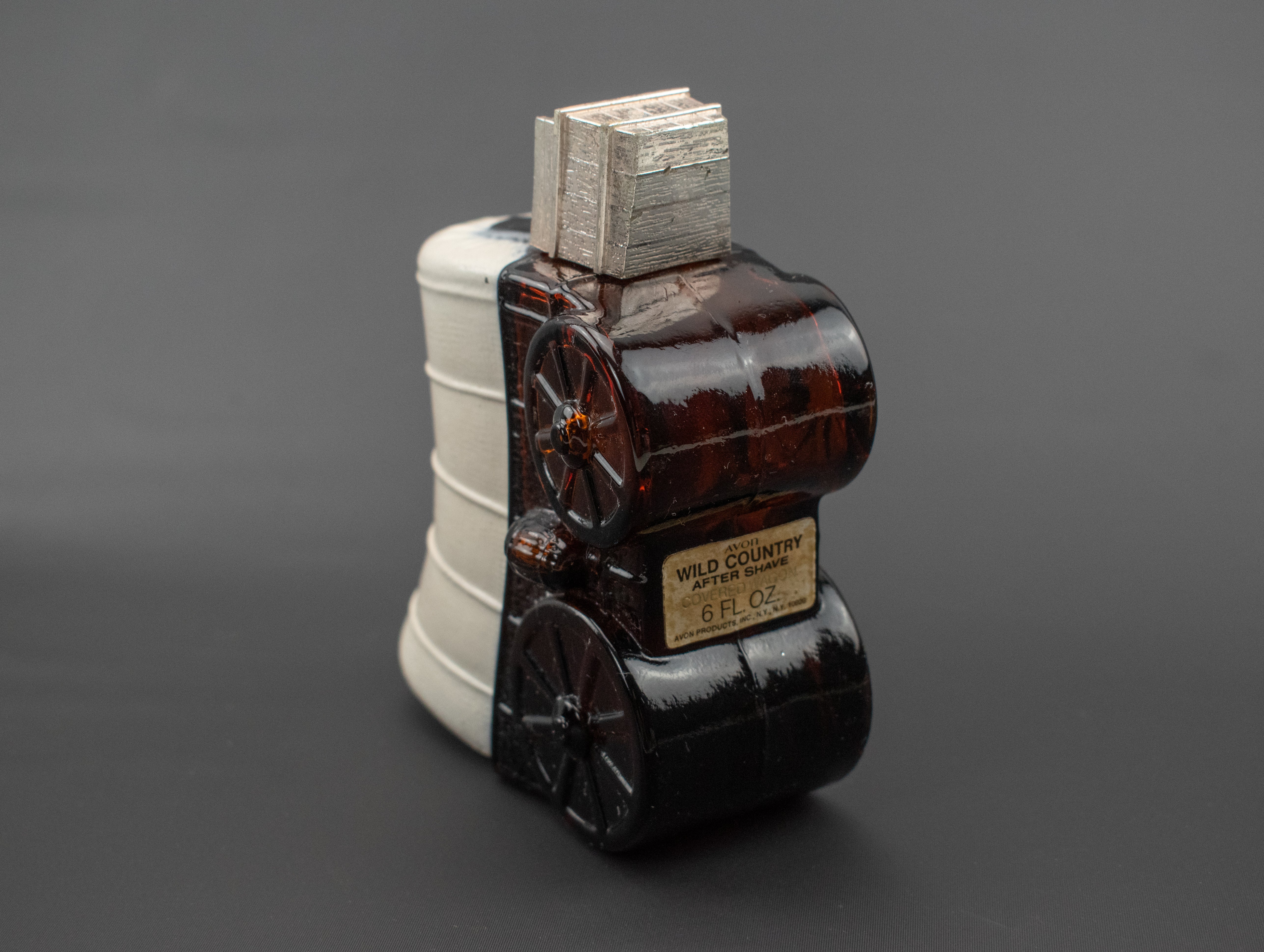 Avon Vintage Covered Wagon Wild Country Avon Bottle 6FL. OZ Used Filled