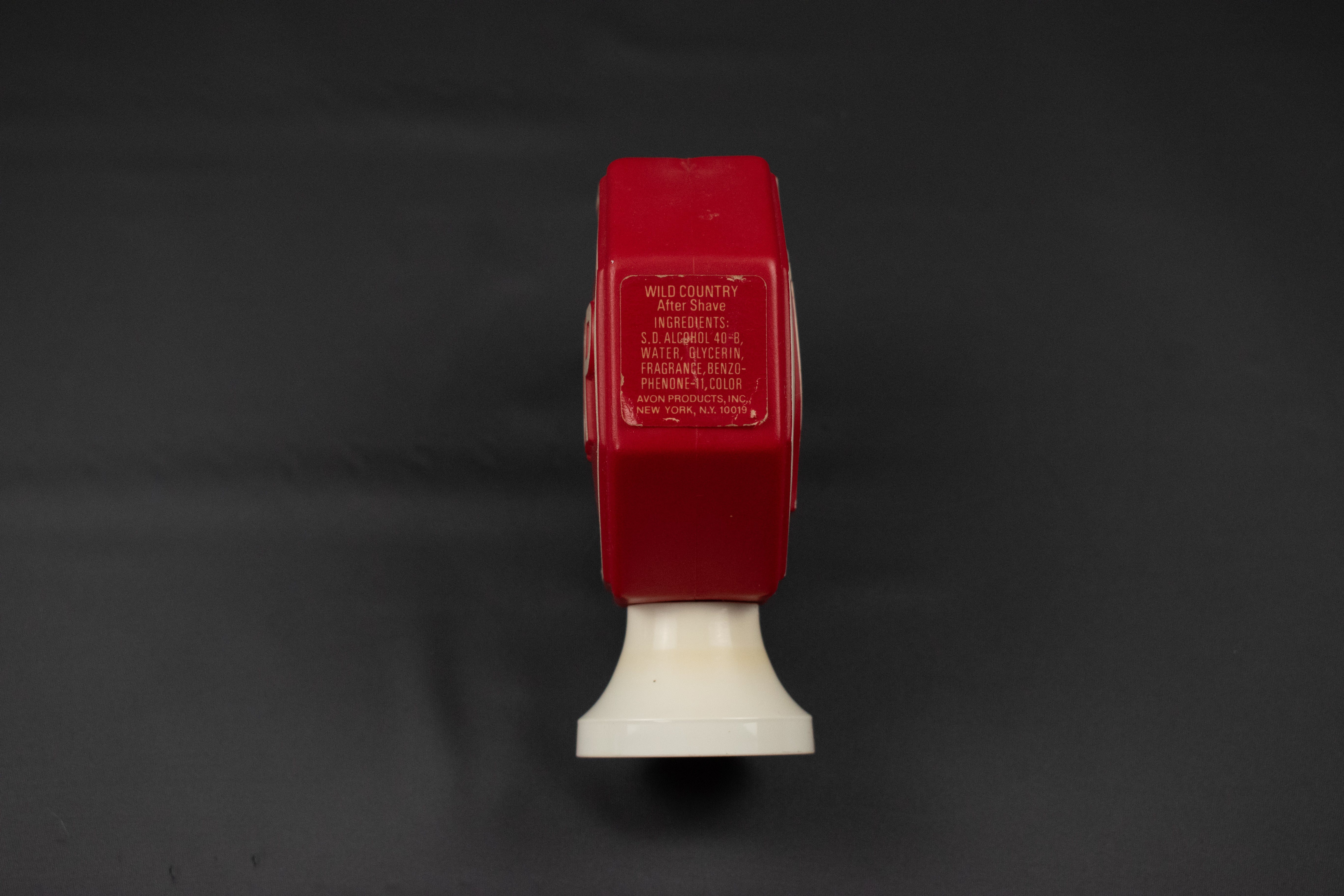 Avon Wild Country after shave 5fl. Oz used Stop Sign Red Bottle