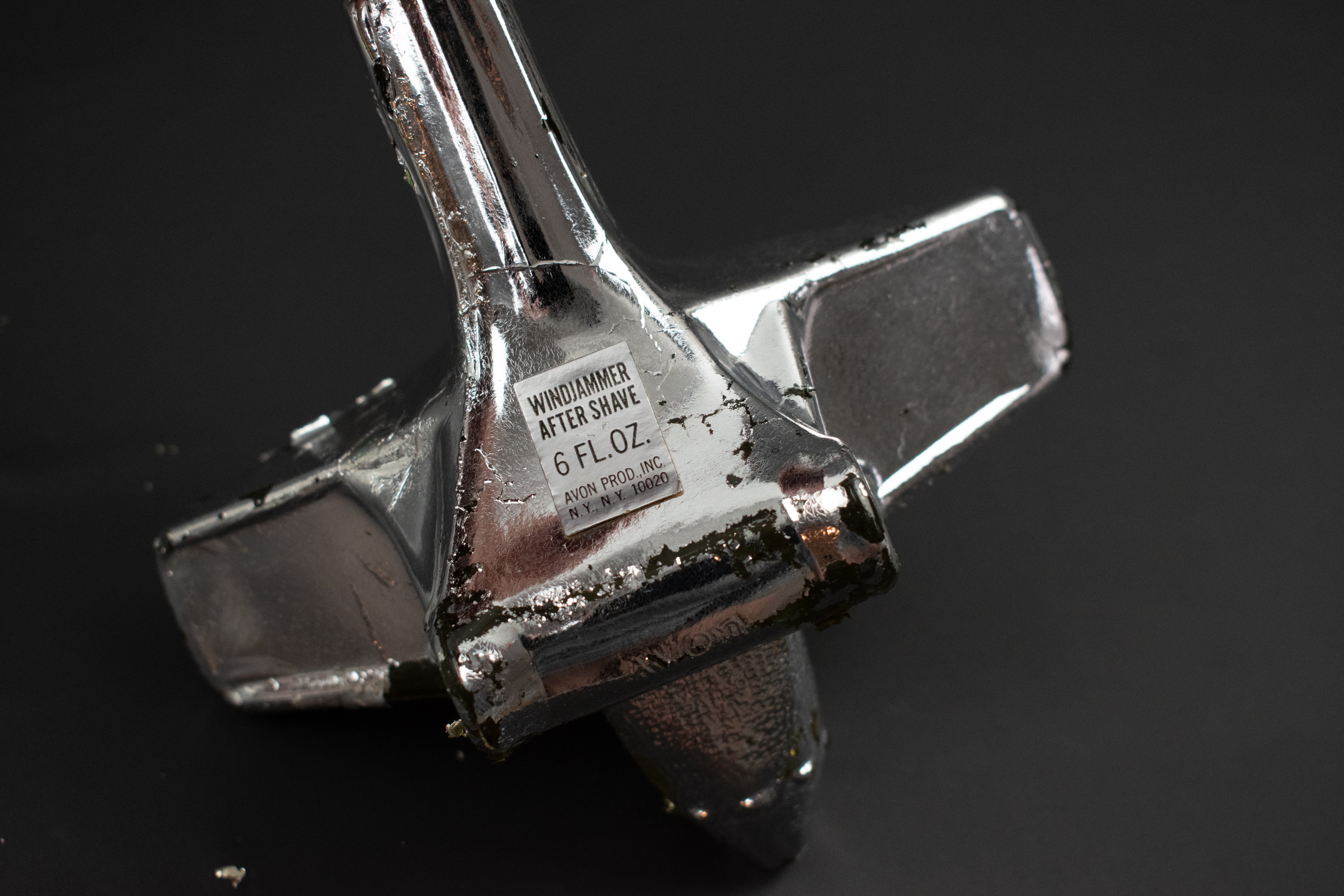 Wind Diammer After shave Silver plane used bottle empty