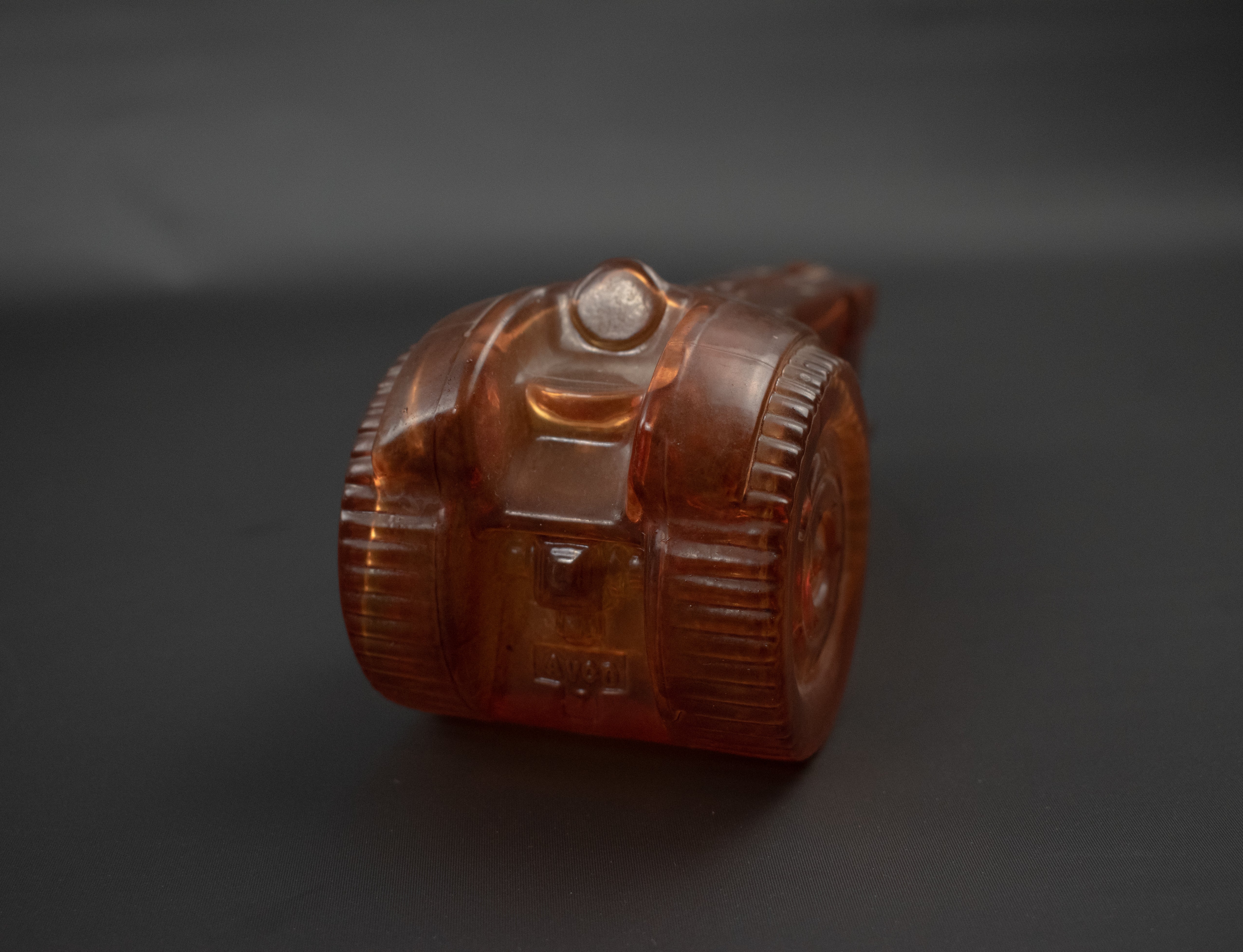 Avon After Shave bottle Orange Tractor Broke wheel used empty