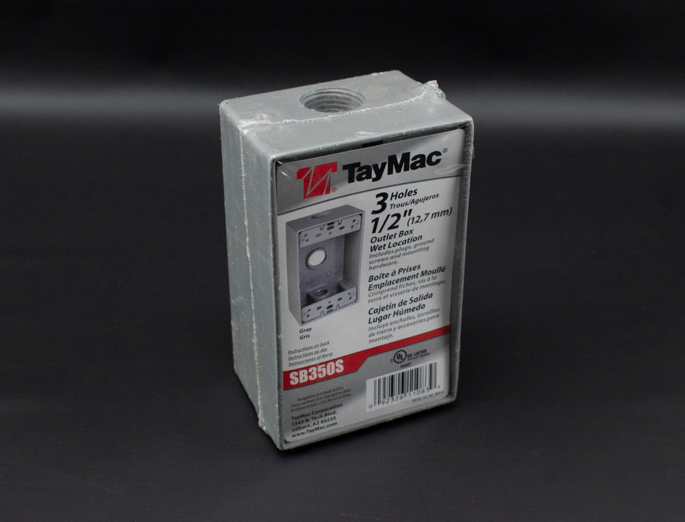 TayMac SB350S 3-Hole 1/2" Outlet Box NEW
