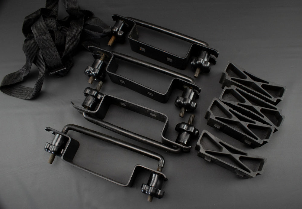 Roof Rack Cage Mounts 4 Pc Set Black Used