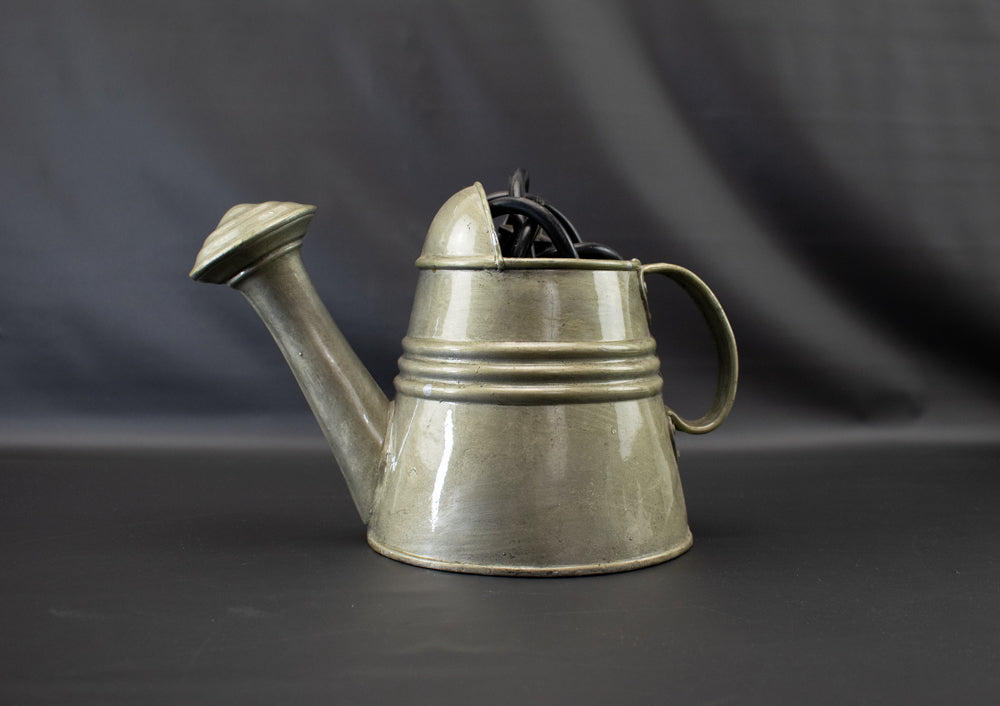 Gardening Water Can Metal Pot with Water Pump Used (Pump Untested)