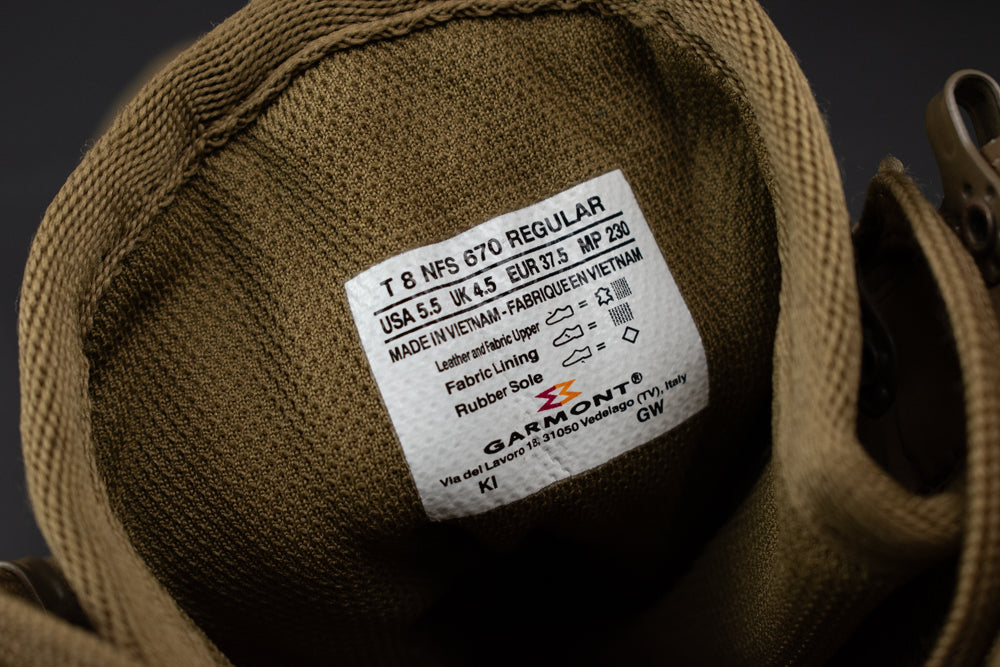 Garmont 5.5 Military Tan Combat Boots T 8 NFS 670 Regular Regular Used