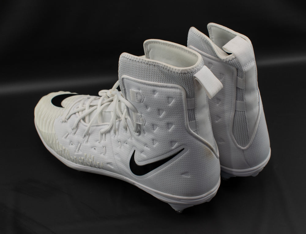 Nike Force Savage Pro Shark White Bottoms PRMO football cleats Size 17