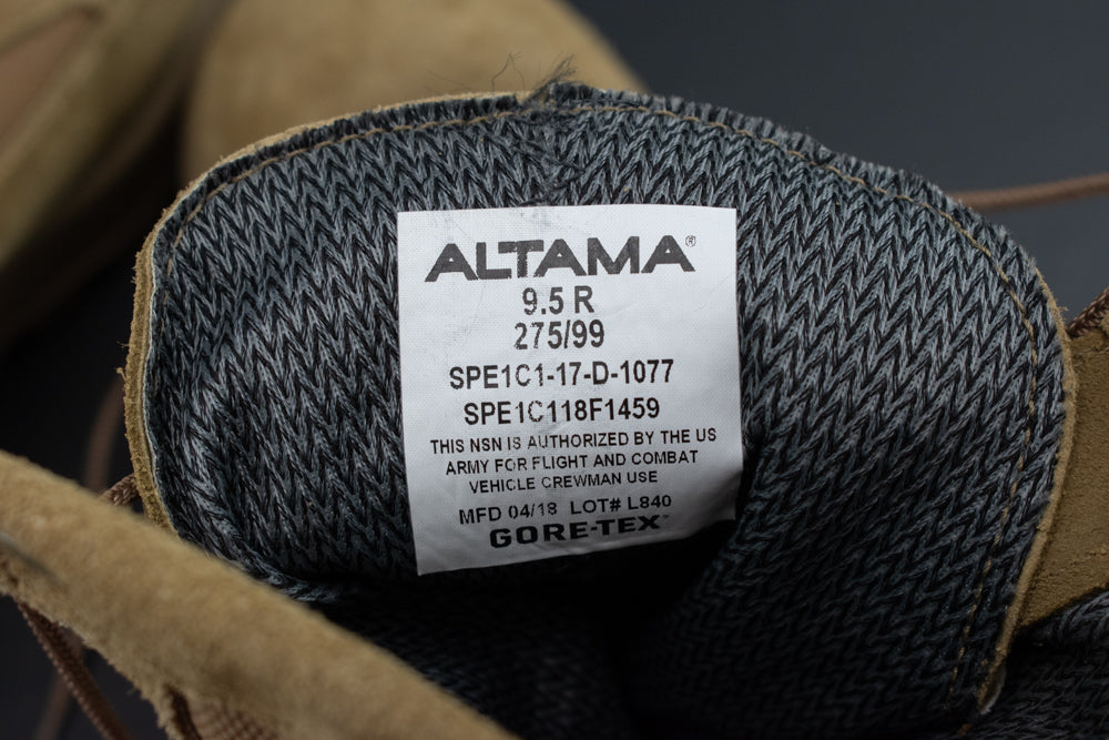 Altama Military Boots Mens Size 9.5 Used Coyote Brown Army Boots