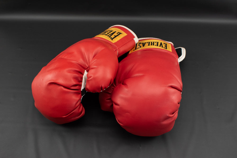 Red Everlast Boxing Gloves Used Adult Heavy Bag Gloves