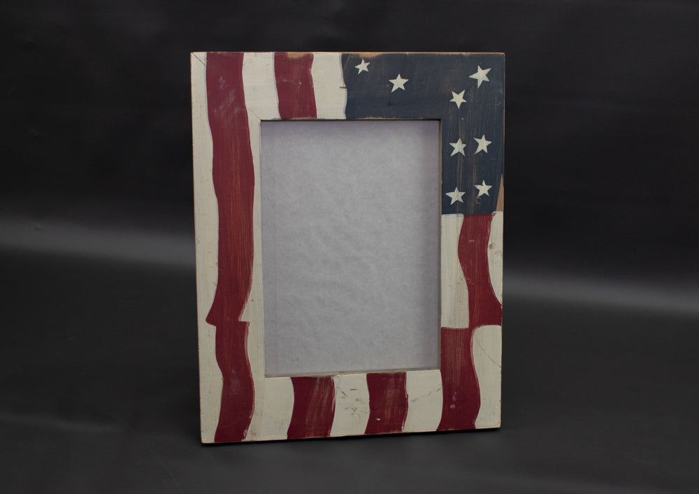 Empty Picture Frame 5x7 Used American Photo Frame USA Red White Blue