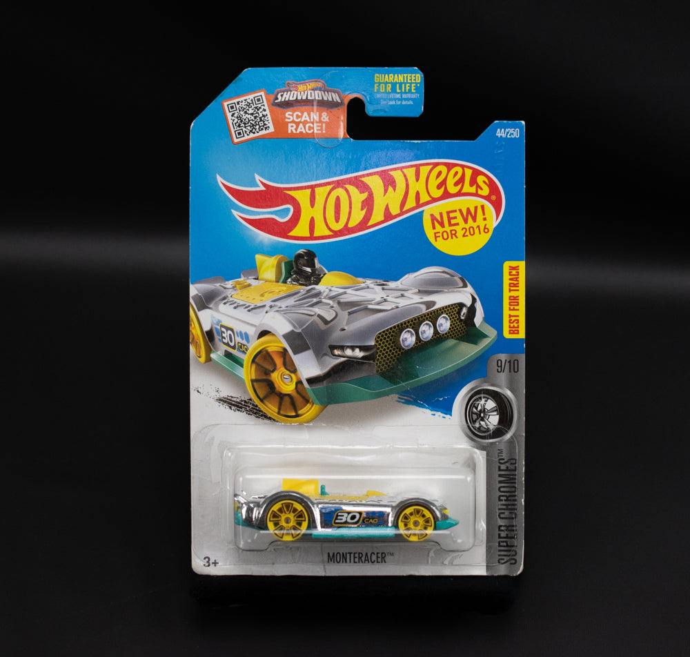 Monteracer Super Chrome 9-10 Hot Wheels Die Cast Car Mattel 2015 Silver (Open Package)