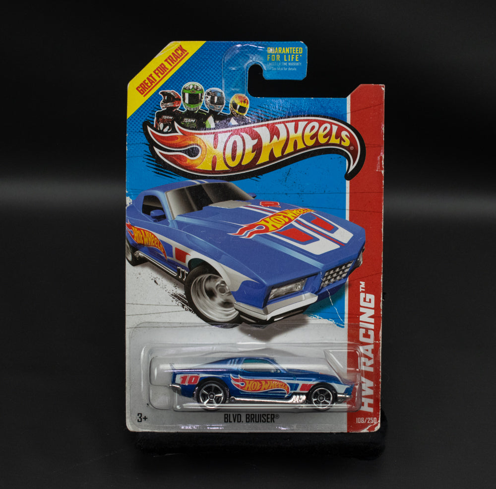 Hot Wheels Blvd Bruiser 108 HW Racing Track Car Hot Wheels Die Cast 2012 Blue