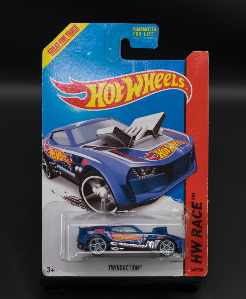 Twin Duction 148-250 HW Race Hot Wheels Car Die Cast Blue Mattel 2013 New