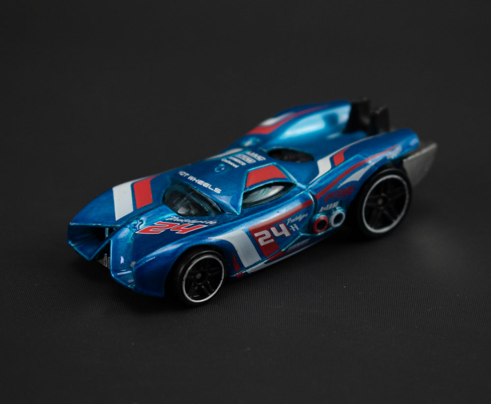 Hot Wheels Blue Die Cast 2007 Mattel 1186 Prototype H 24 Blue Used
