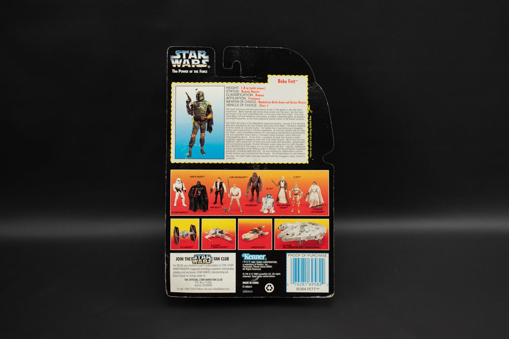 Star Wars Power of the Force Orange Red Card 1995 Boba Fett