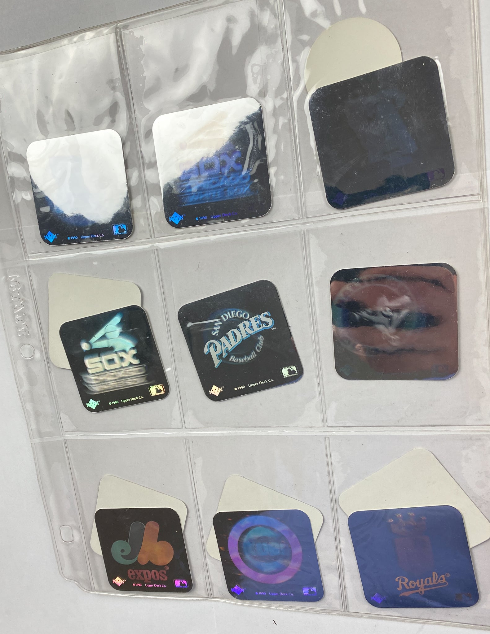 1989 Upper Deck Baseball VINTAGE Hologram Stickers Lot of 15 Vintage Stickers