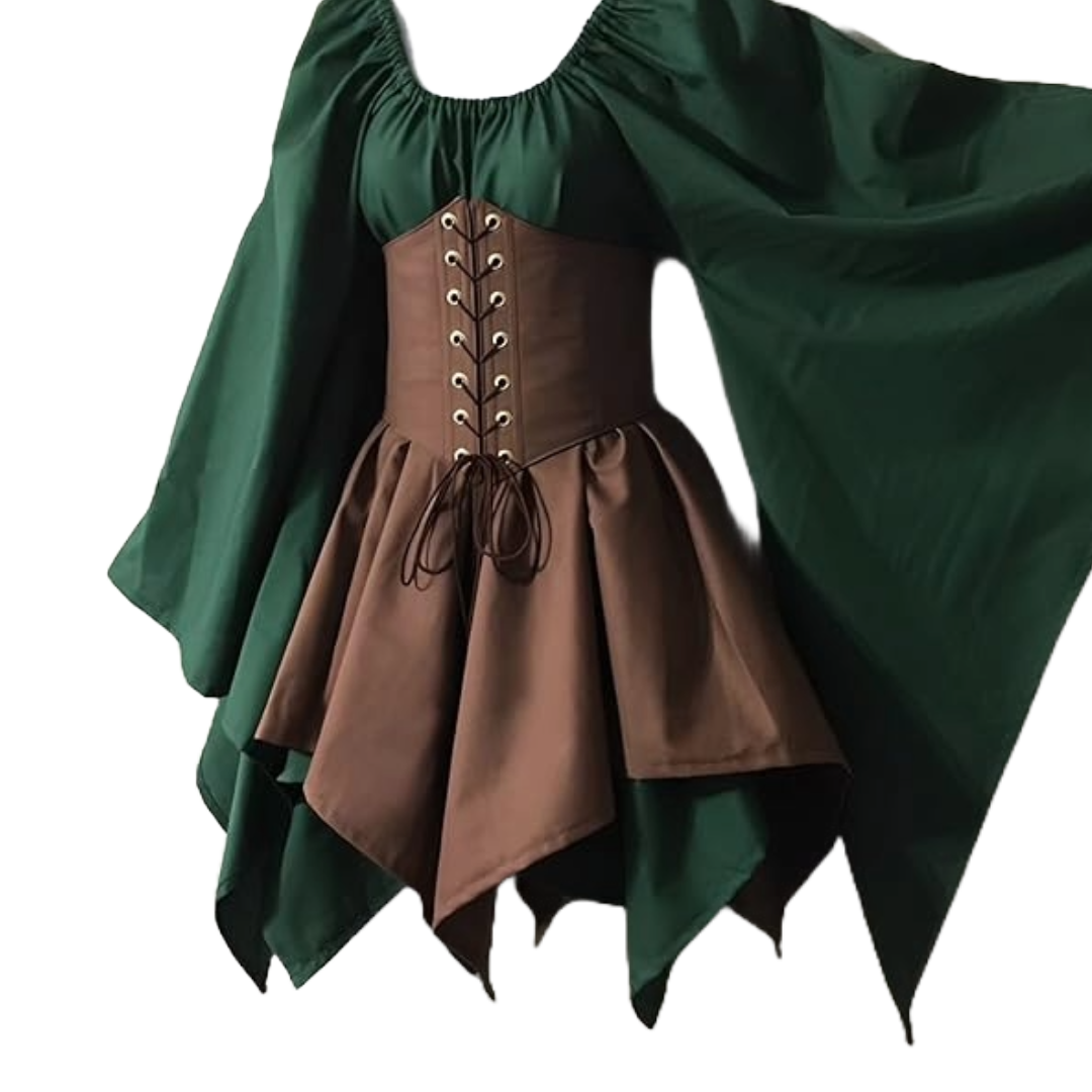 Medieval Renaissance Larping Cosplay Dress Up Clothing Wear Green
