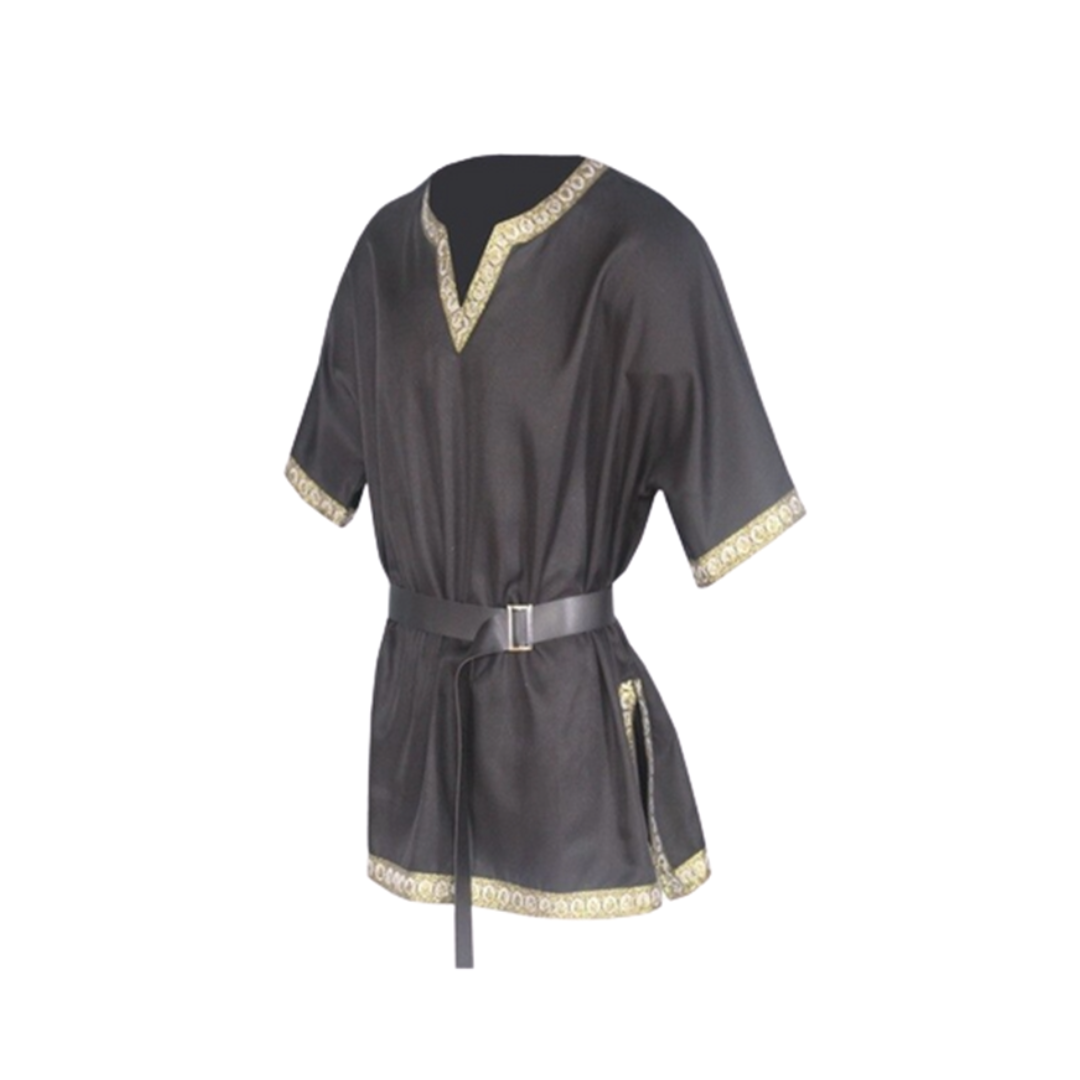 Medieval Renaissance Larping Cosplay Dress Up Clothing Wear Black