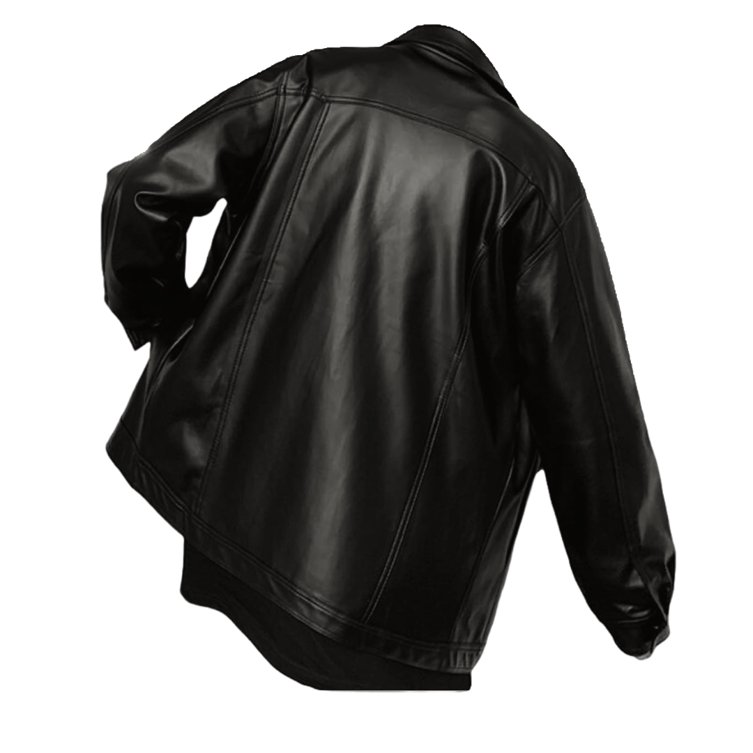 Vintage Leather Men Spring Black Soft Faux Leather Jacket 2024 Mens Hip Hop Jacket