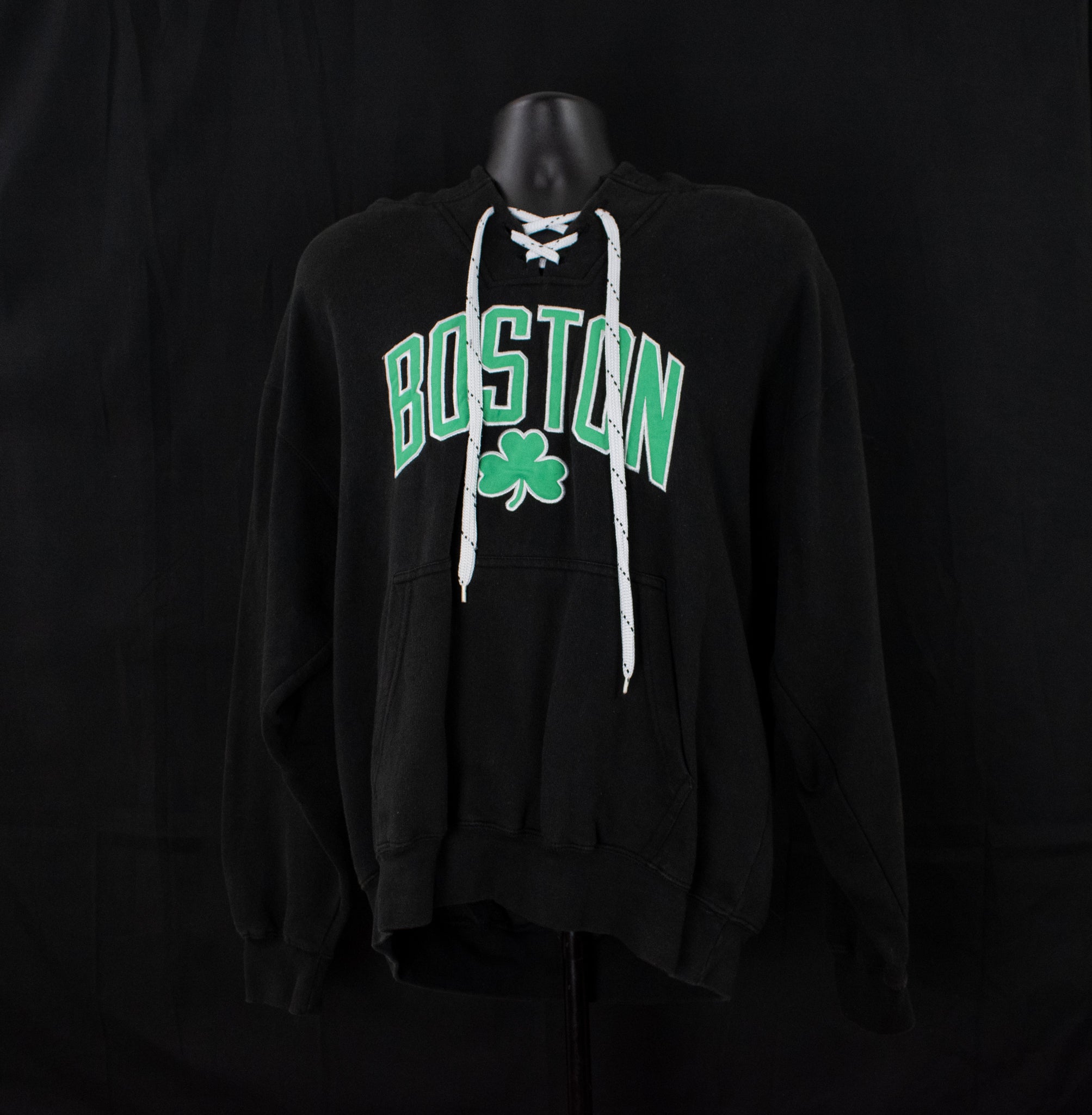 Bay State Apparel XL Boston Sweatshirt Adult Black Hoodie Lucky Pullover
