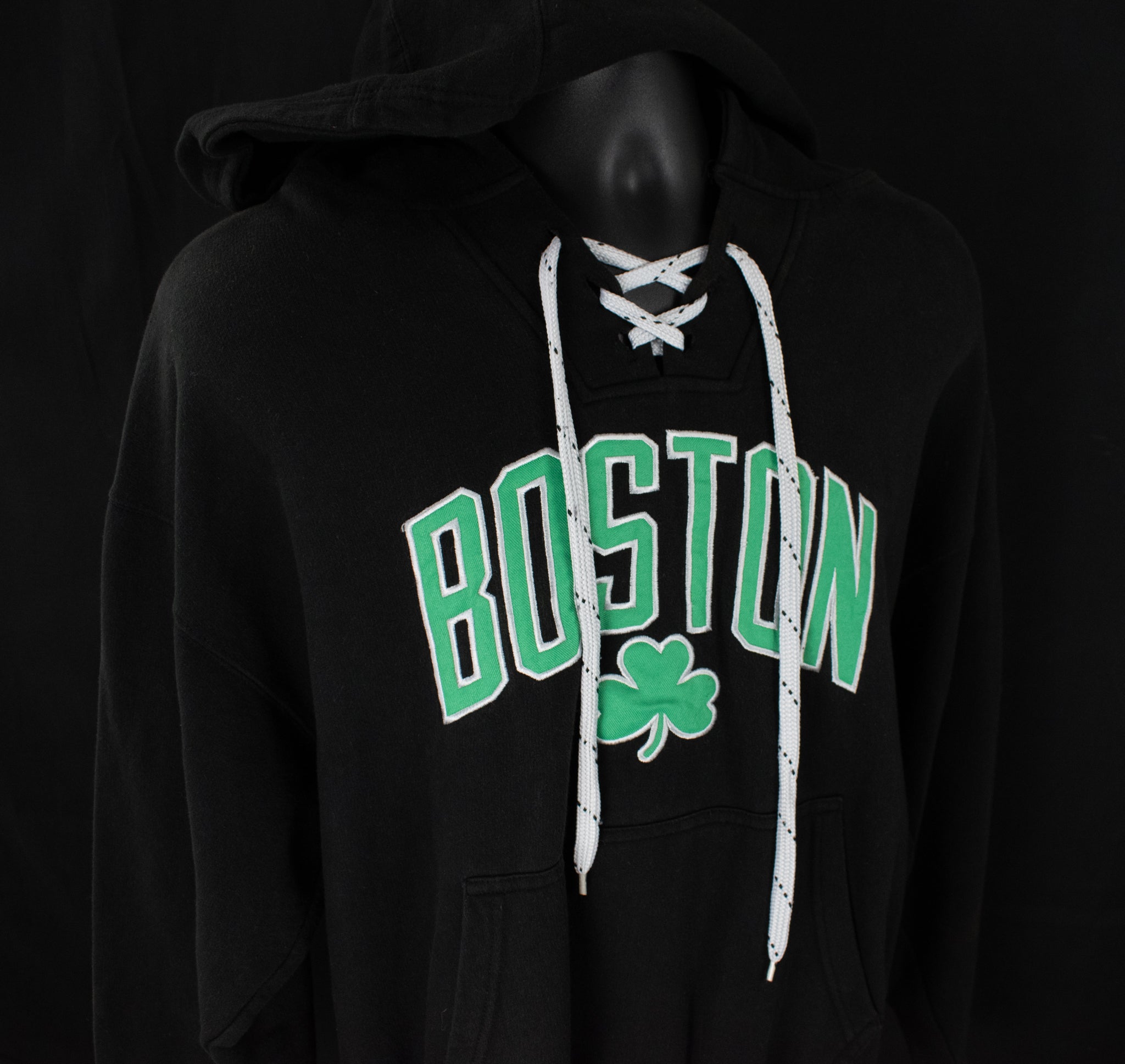 Bay State Apparel XL Boston Sweatshirt Adult Black Hoodie Lucky Pullover