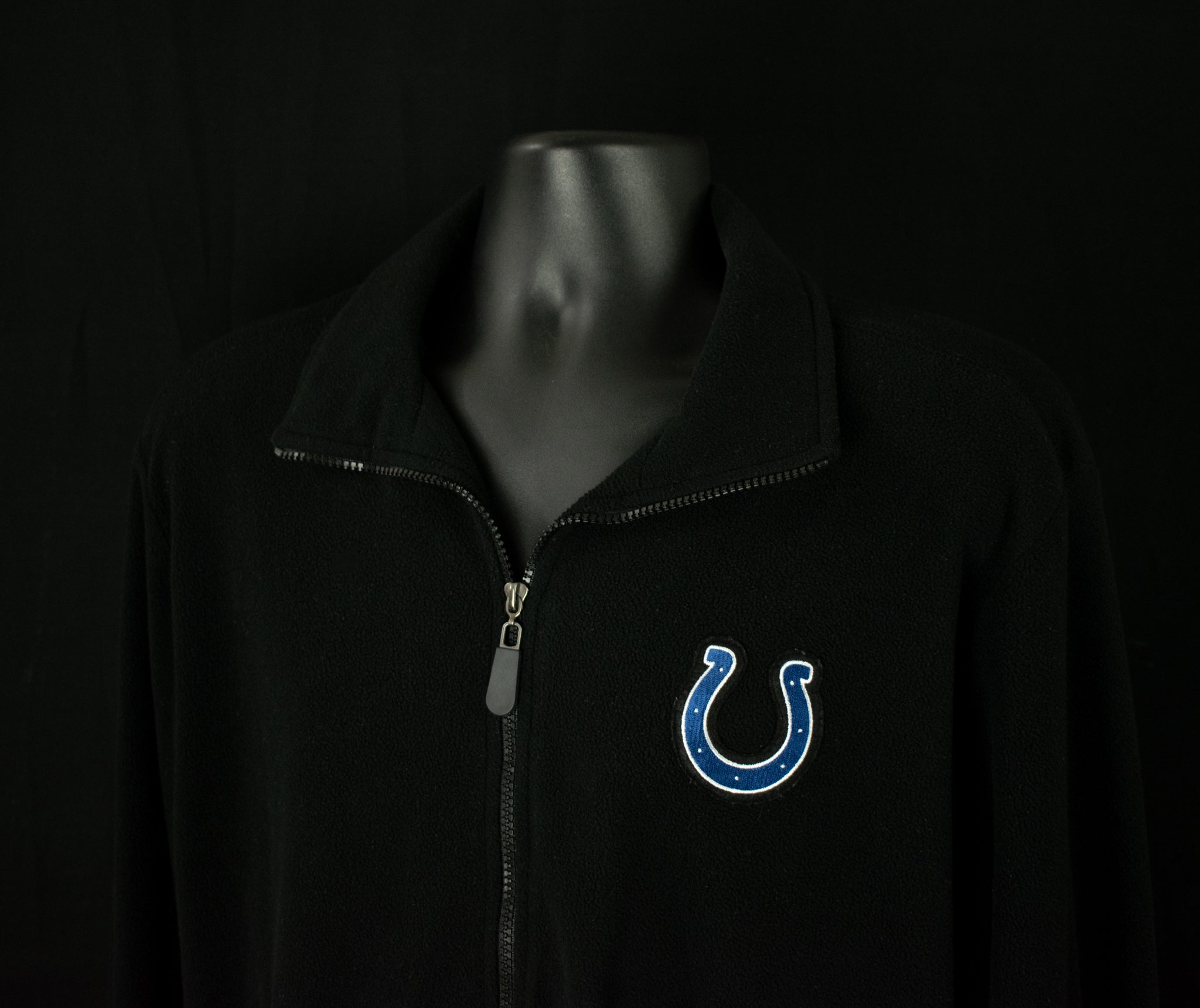 Colts Mens Zip Up NFL Black Adult XL Fleece Jacket Black Sports Illustrated Used Mint