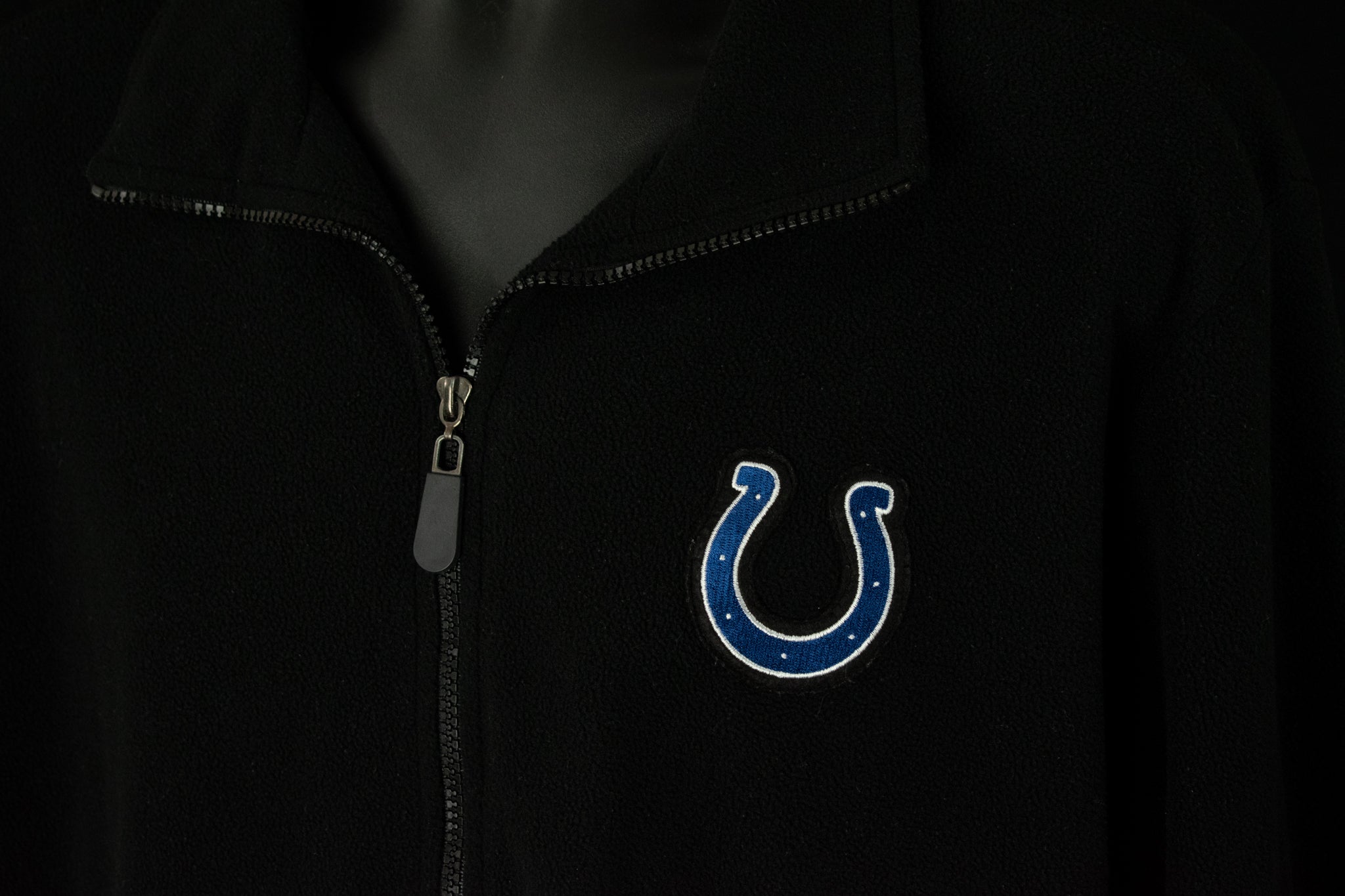 Colts Mens Zip Up NFL Black Adult XL Fleece Jacket Black Sports Illustrated Used Mint