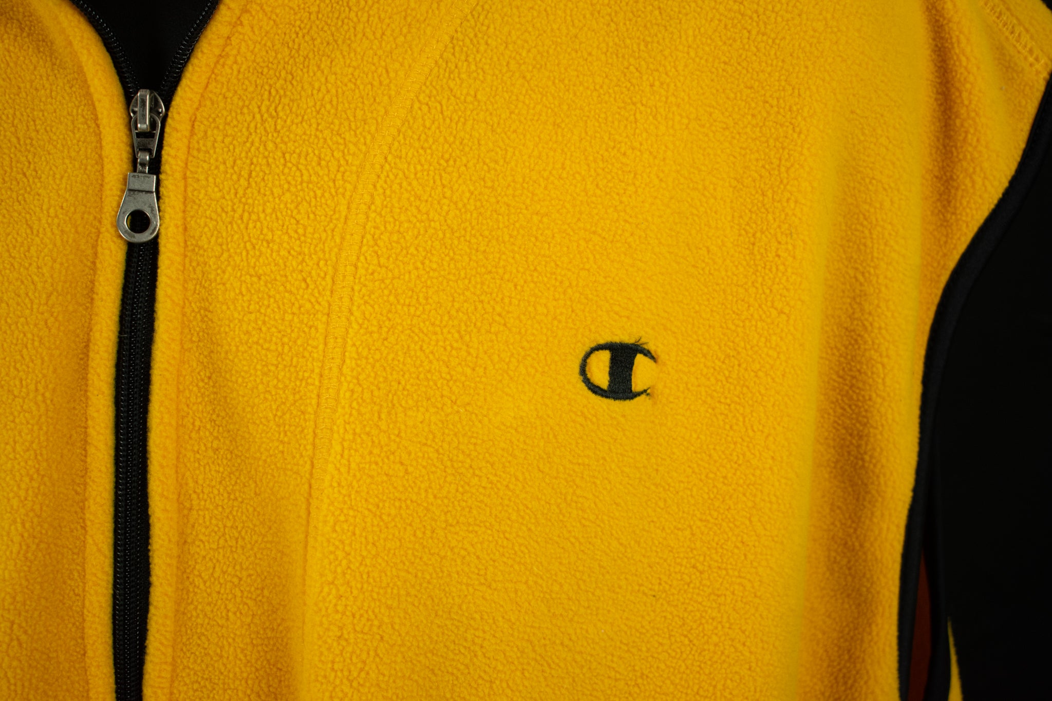 Vintage Champion Yellow Vest 2XL Mens Adult Authentic Champion Fleece Vest