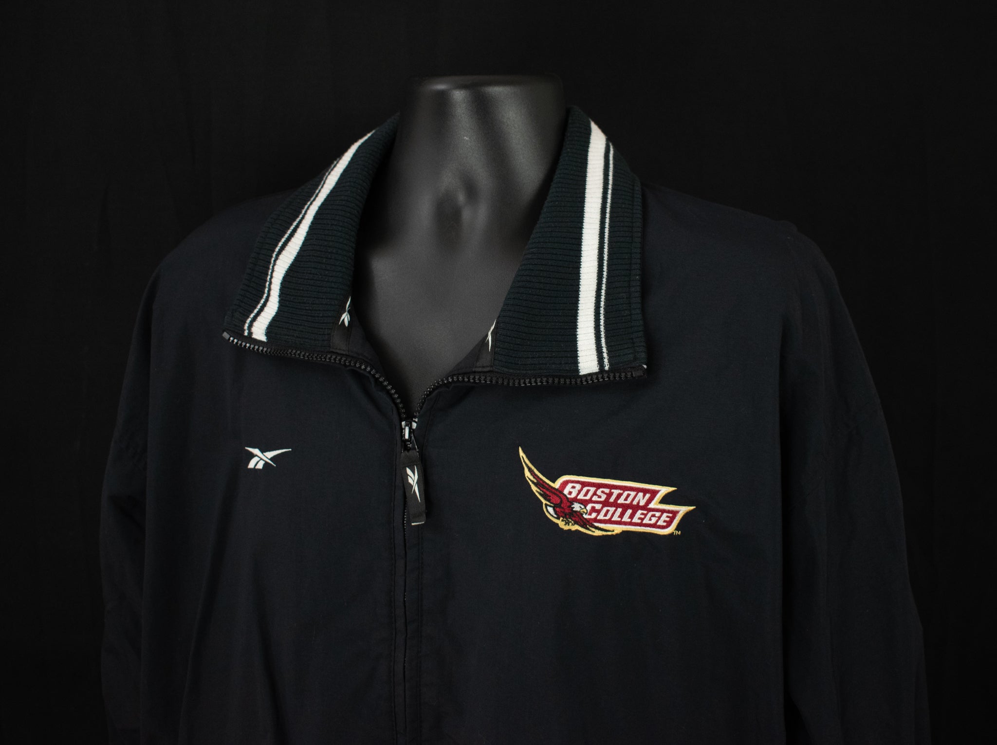 Vintage Boston College Mens Reebok Jacket Vintage Used XL Black Coat