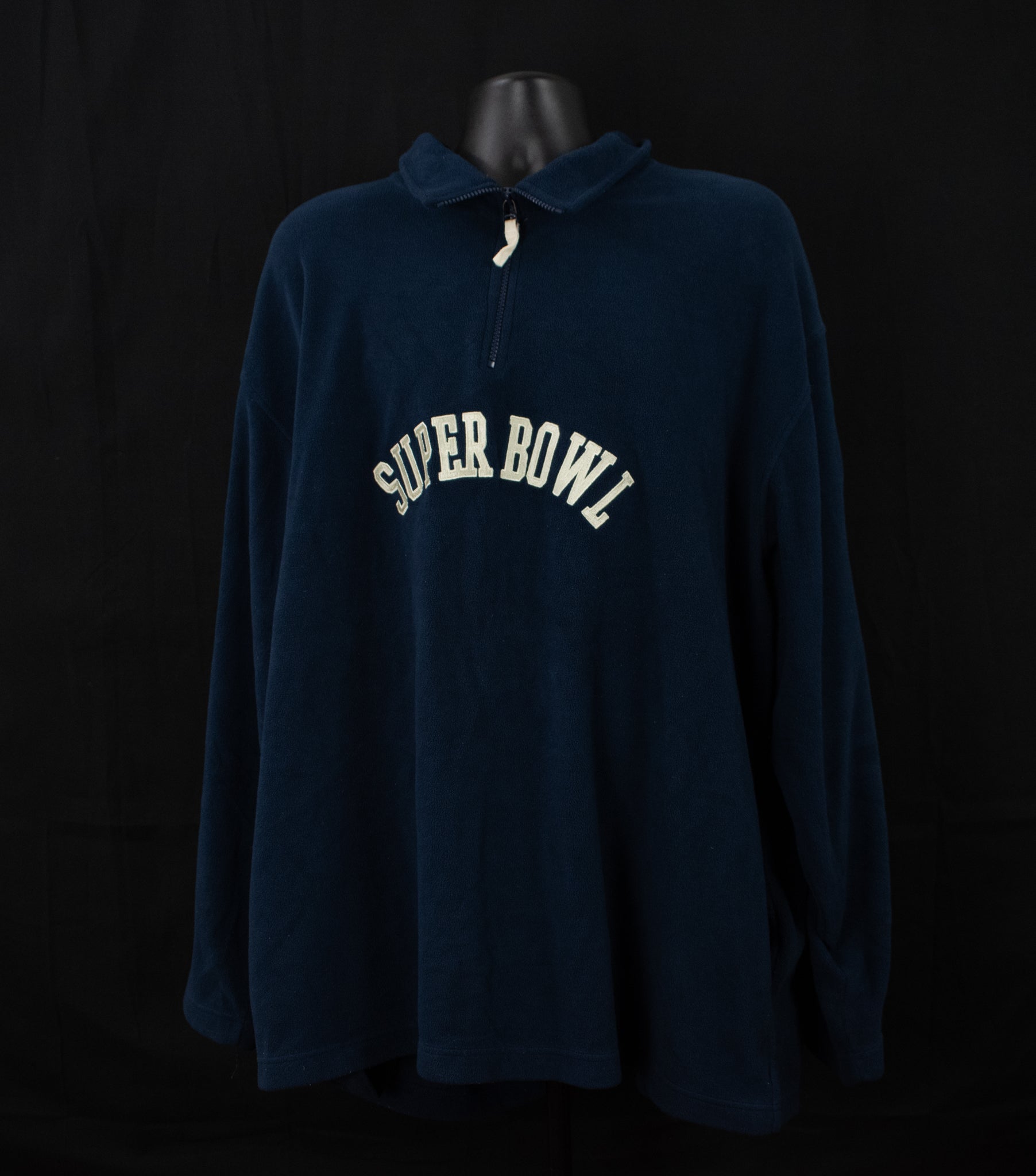 Super Bowl Blue Fleece Pull Over NFL Official Adult Mens 2XL Sweater