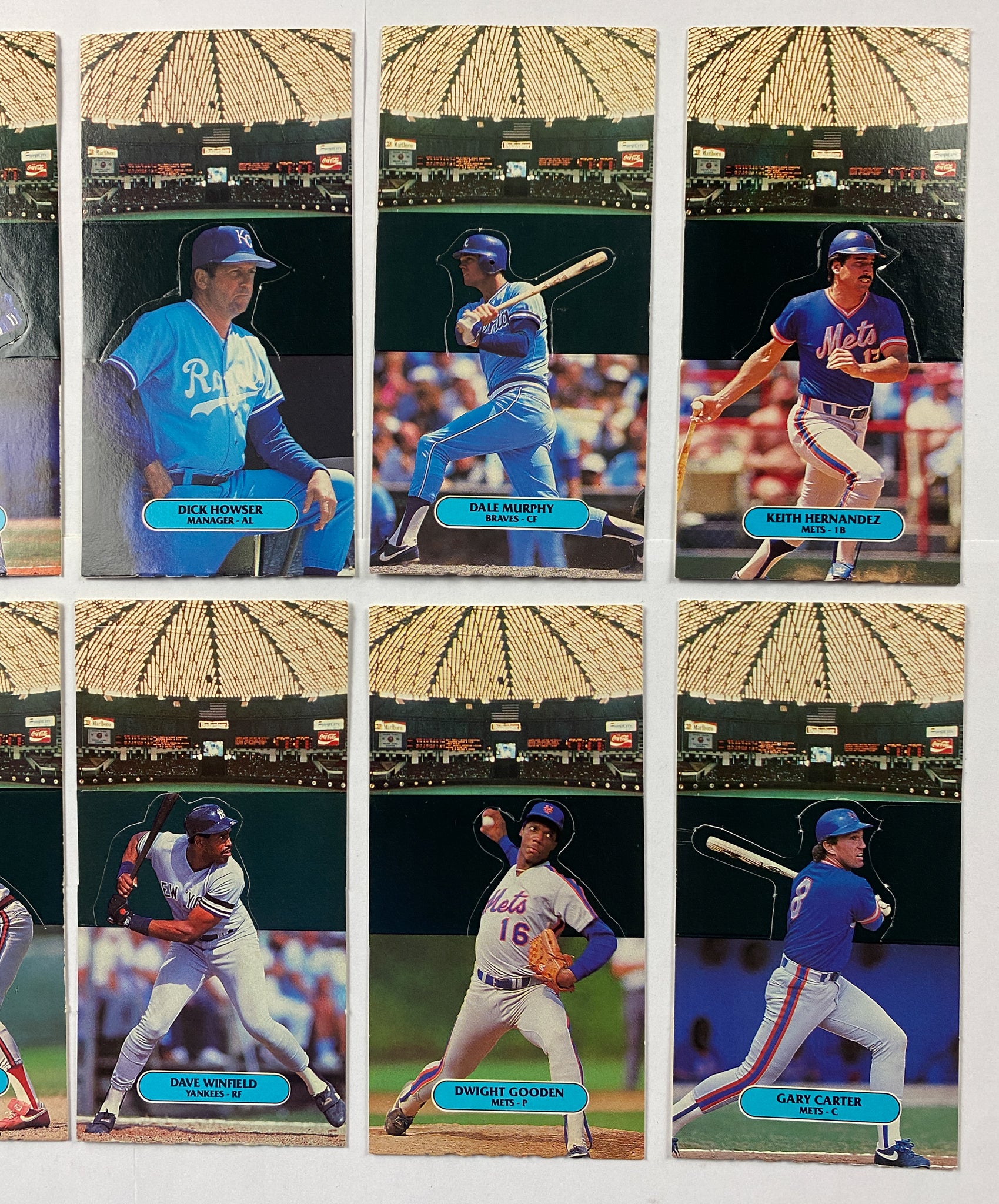 1986 Leaf Baseball Allstar Game Pop Out Stand Up Card Lot of 9