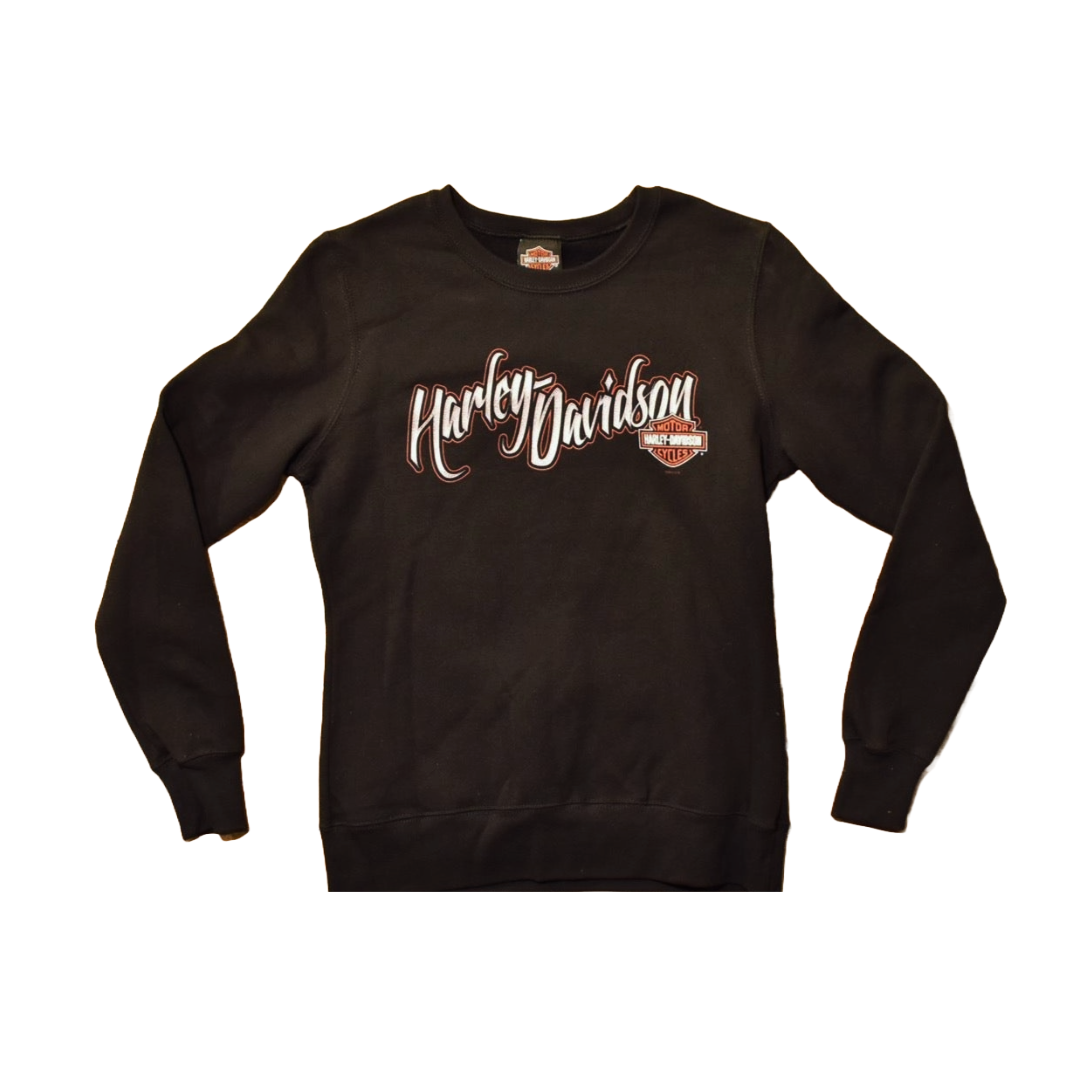 Harley Davidson Sweatshirt Authentic Black Pullover Youth Small Sweater Texas El Paso