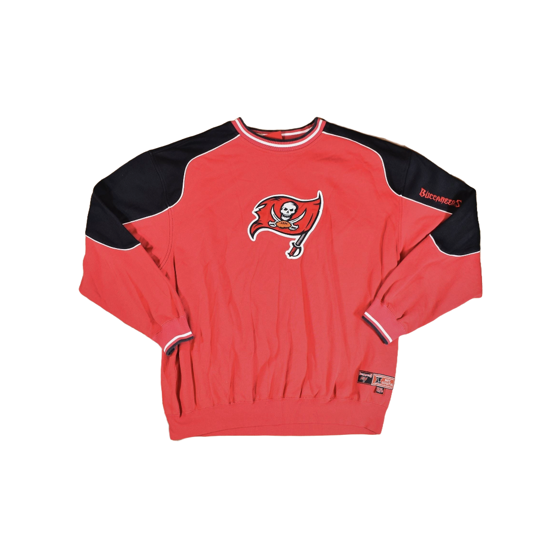 Tampa Bay Buccaneers Mens Sweatshirt XL Pull Over NFL Football Authentic NFL Red Vintage