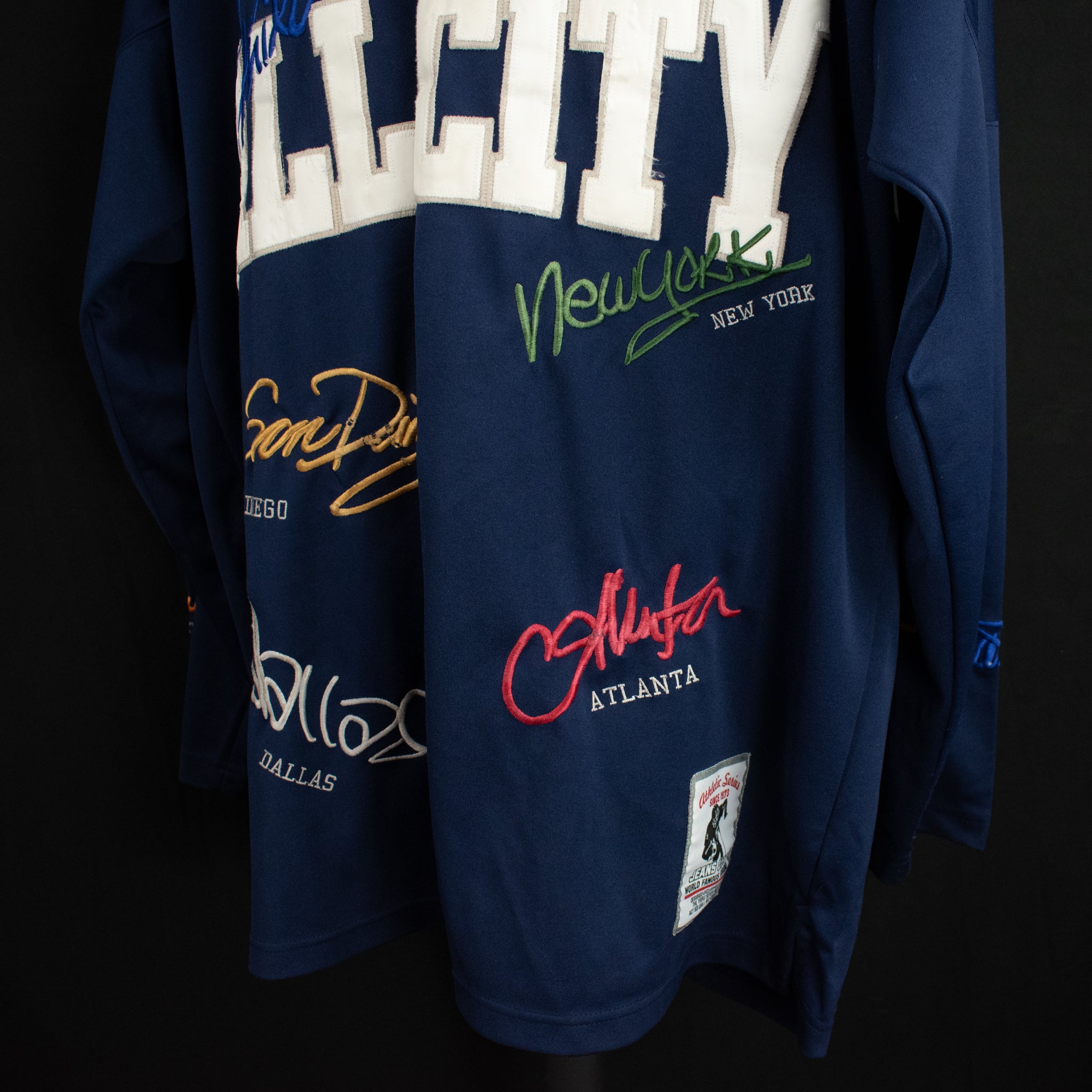 Blue Football Jersey NFL Athletic Series Jeans USA World Famous Brand Jersey All City Large