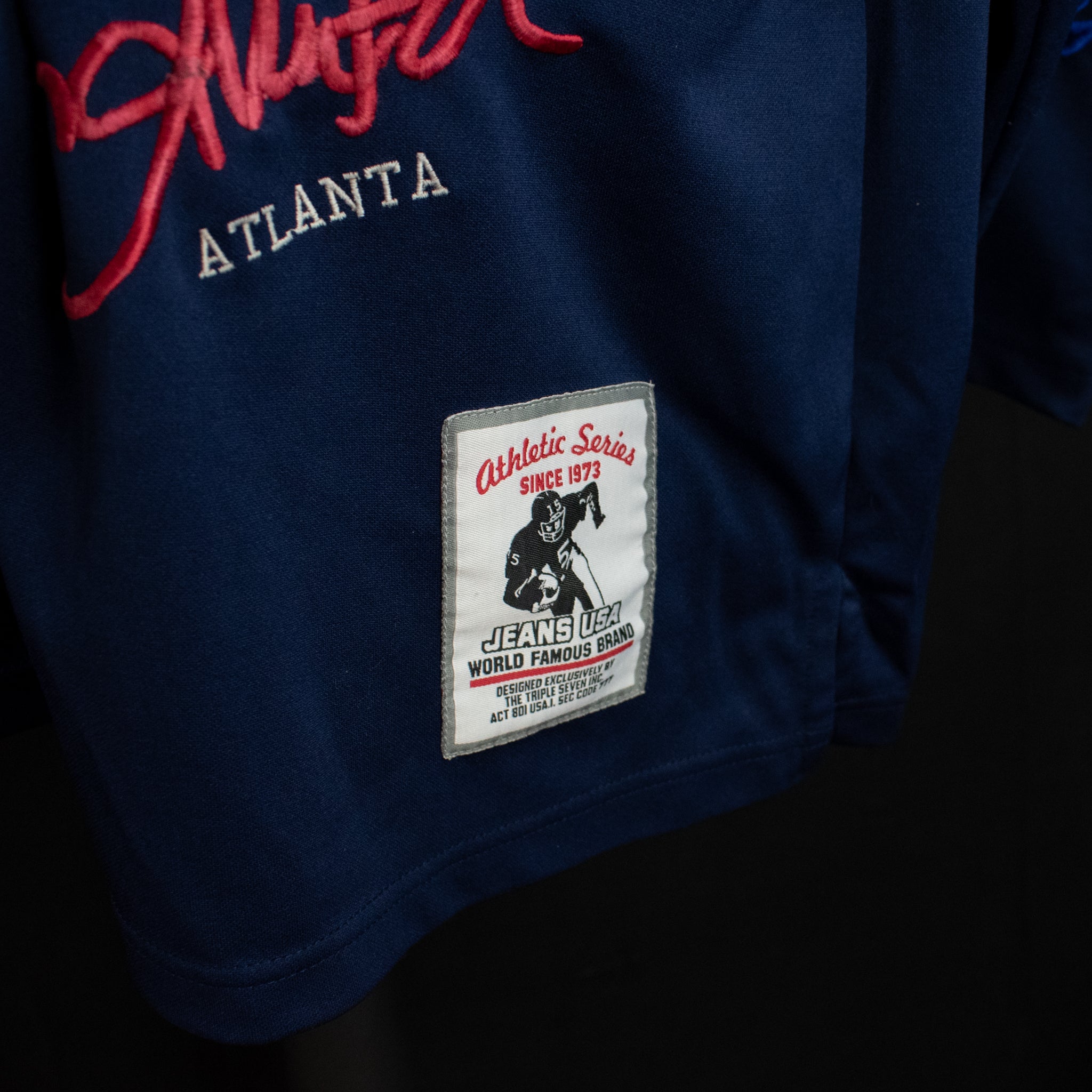 Blue Football Jersey NFL Athletic Series Jeans USA World Famous Brand Jersey All City Large