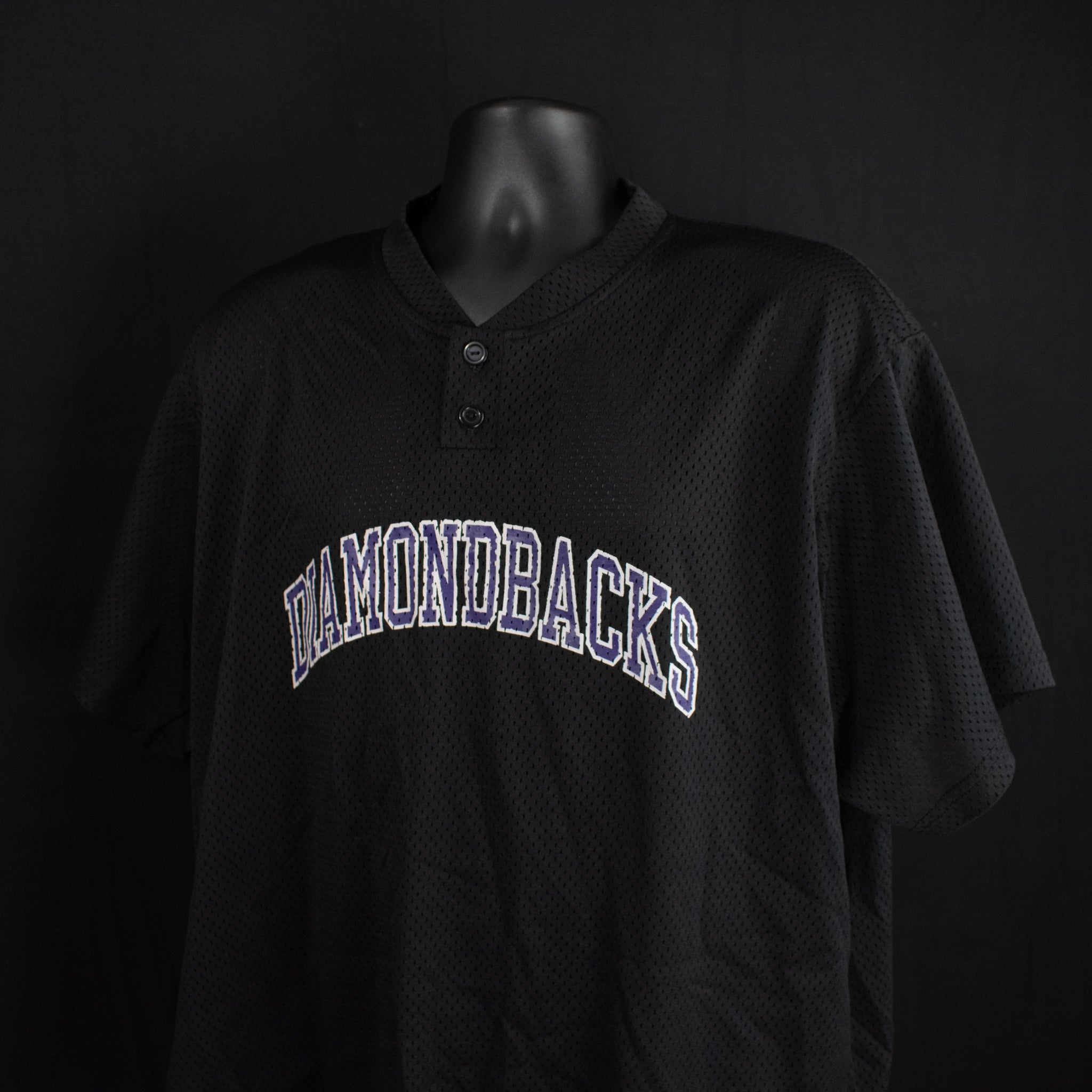 Arizona Diamondbacks Majestic Authentic Apparel XXL Button Up Jersey Shirt Black 3
