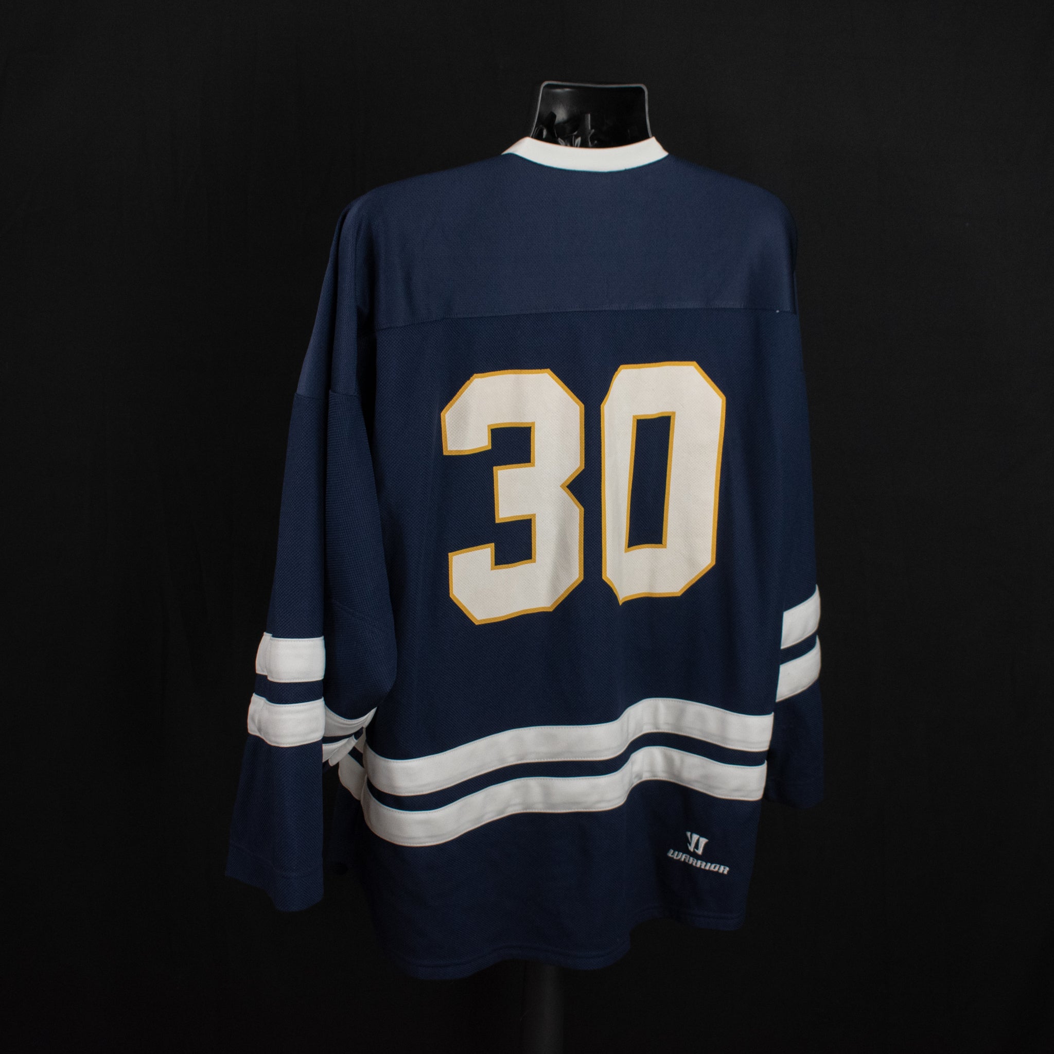 Warrior Mens Hockey Jersey X-Large Bull Dog Logo Blue Hockey Sweater Number 30