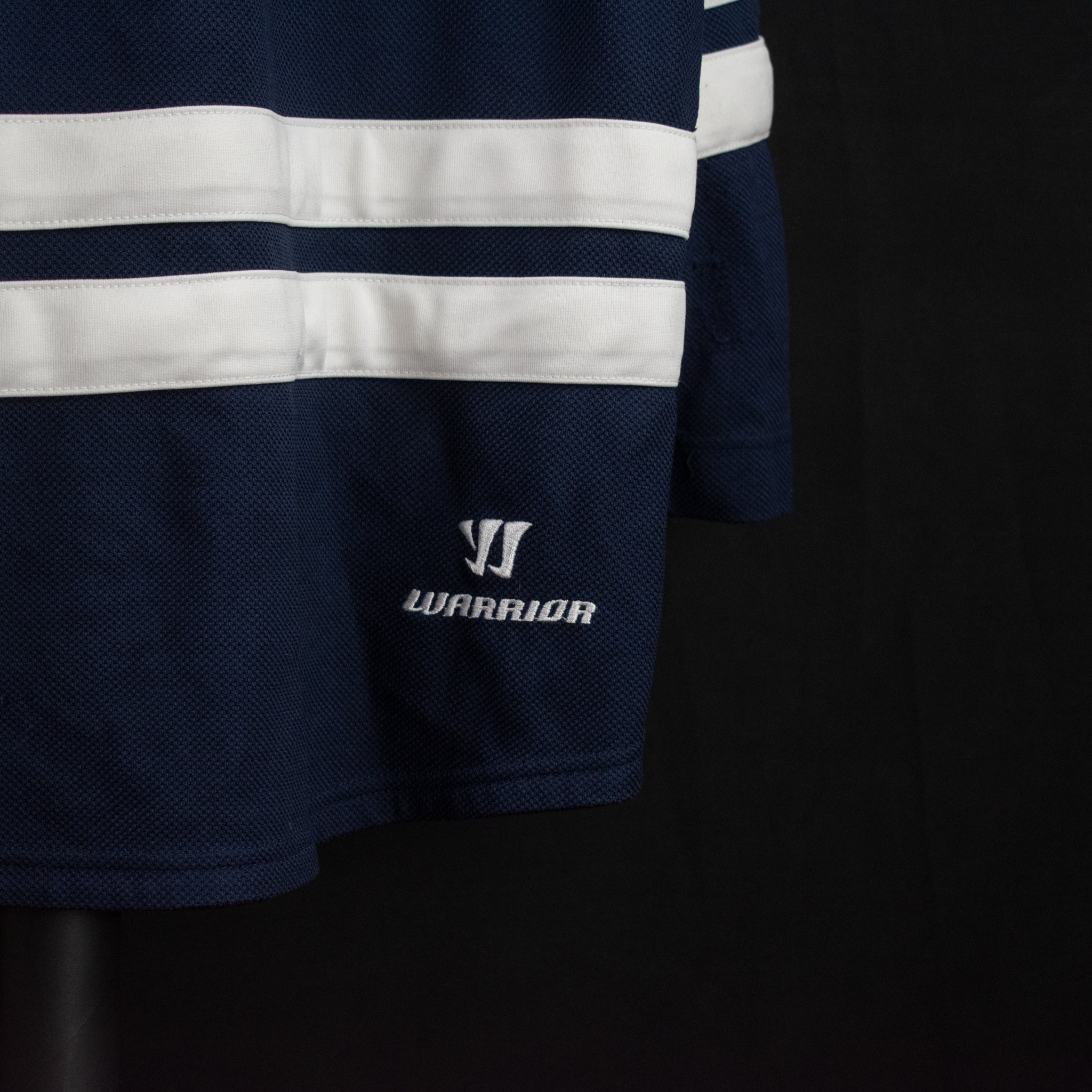 Warrior Mens Hockey Jersey X-Large Bull Dog Logo Blue Hockey Sweater Number 30