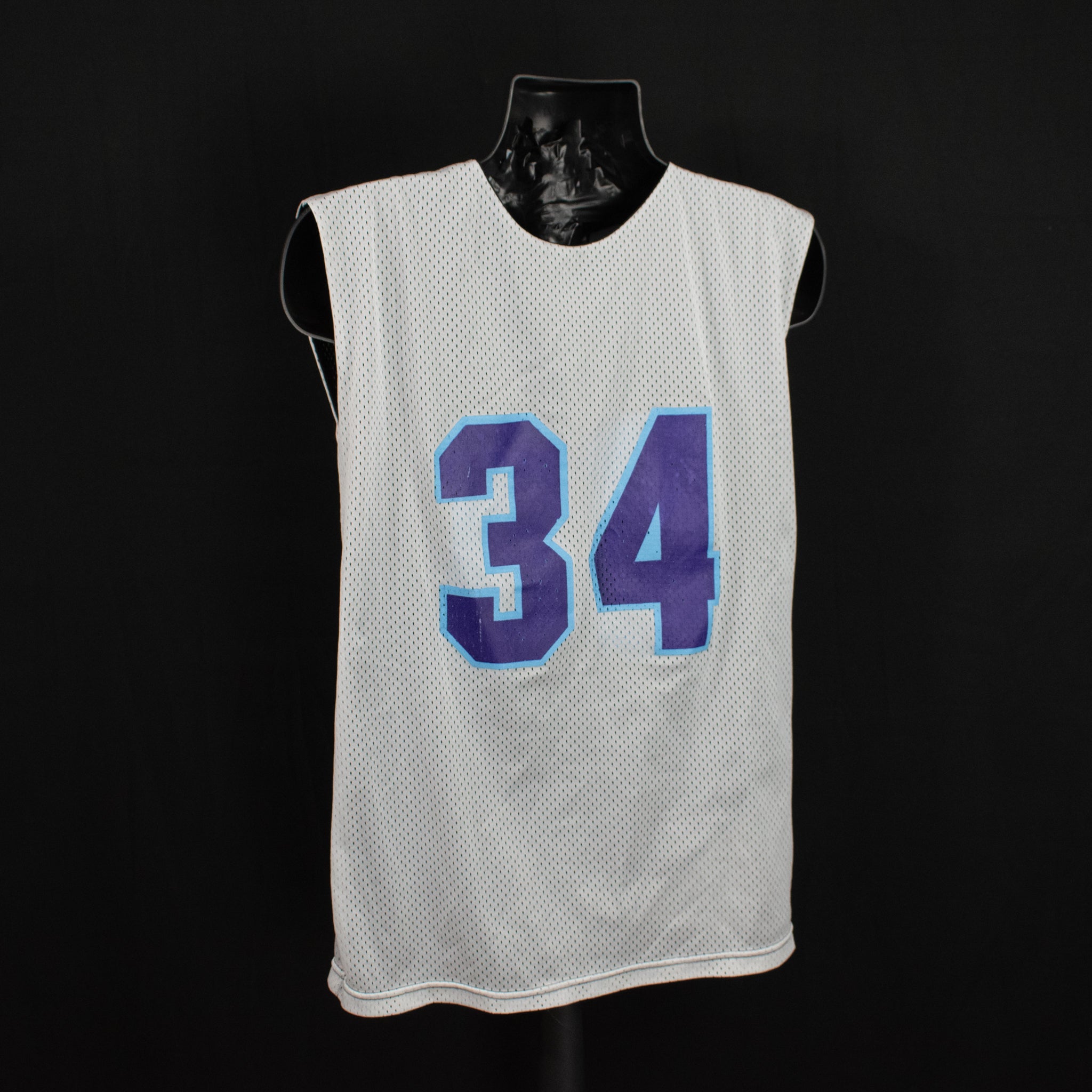 Warriors Jersey 34 Medium Reversible Basketball Pullover Jersey Black Gray Kids