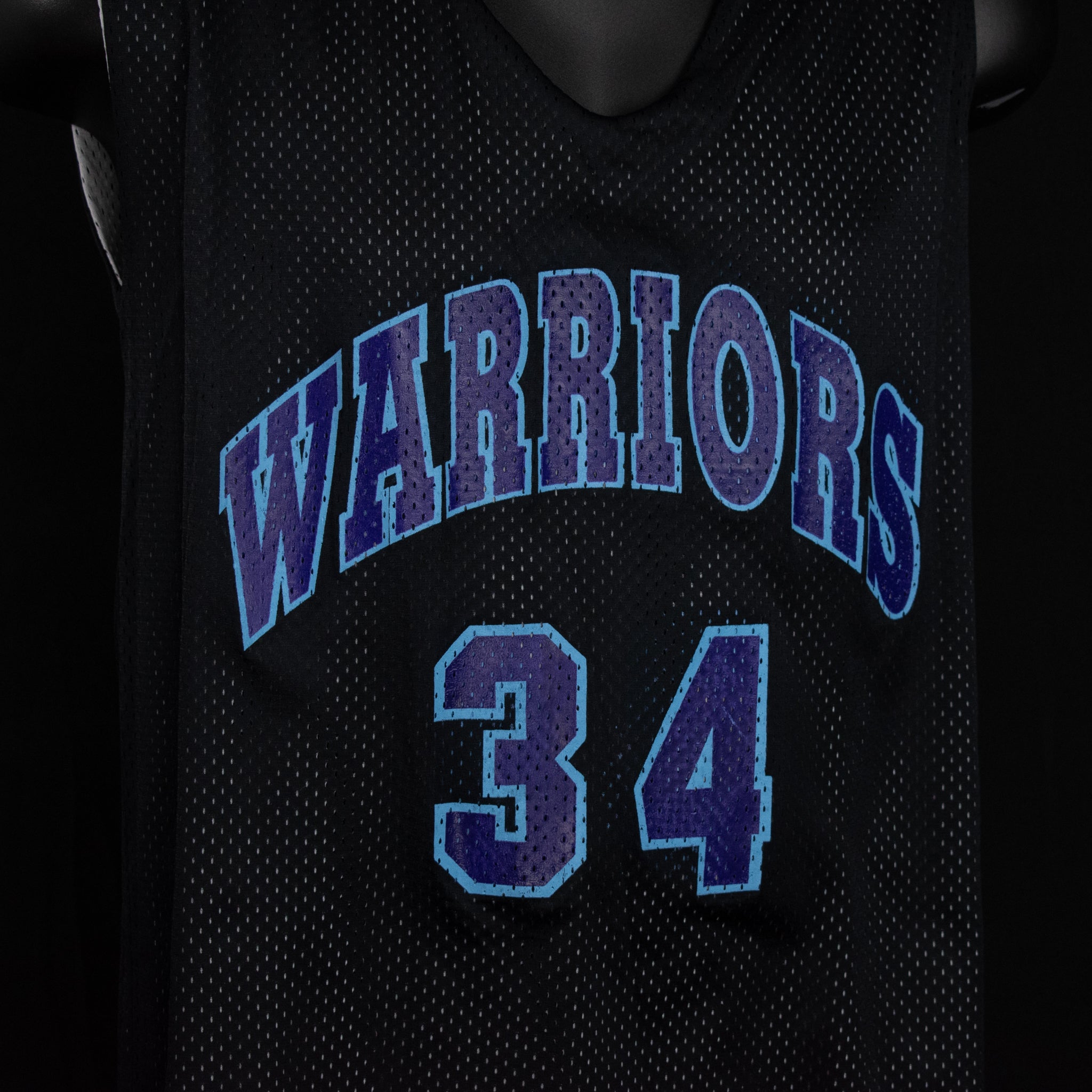 Warriors Jersey 34 Medium Reversible Basketball Pullover Jersey Black Gray Kids