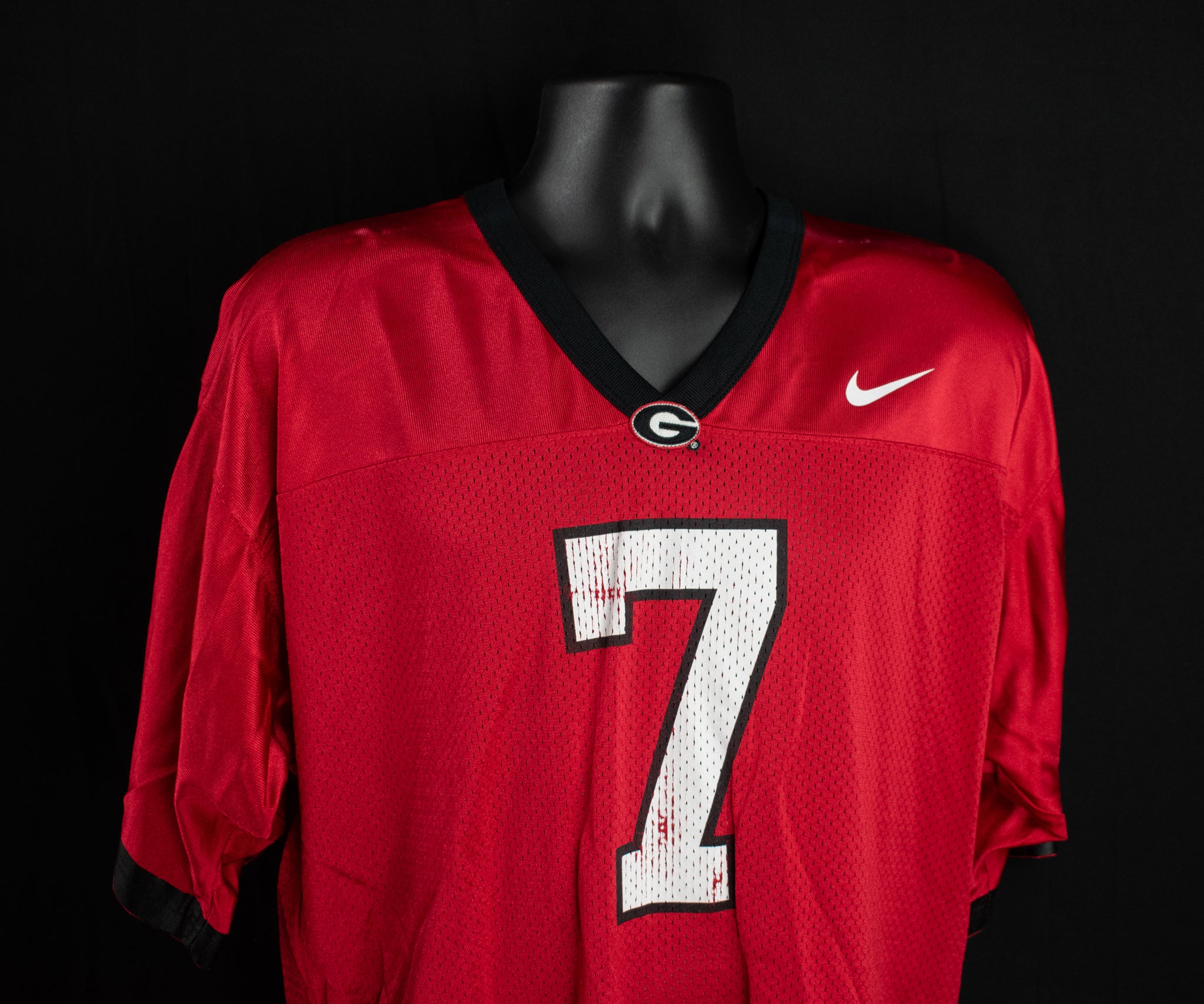 Georgia Bull Dogs NCAA Nike Football Jersey Mens XL Authentic Red Number 7 Adult