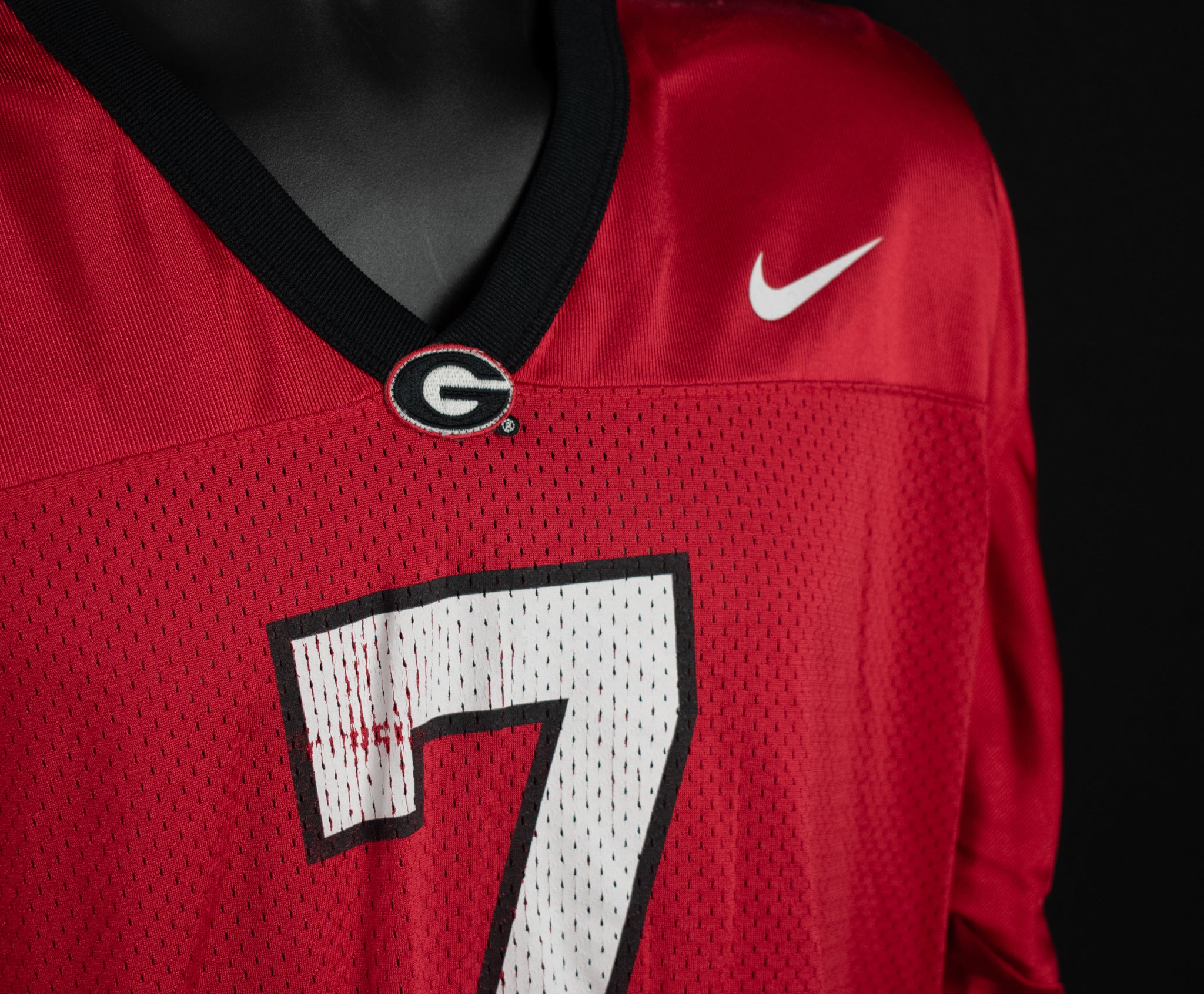 Georgia Bull Dogs NCAA Nike Football Jersey Mens XL Authentic Red Number 7 Adult