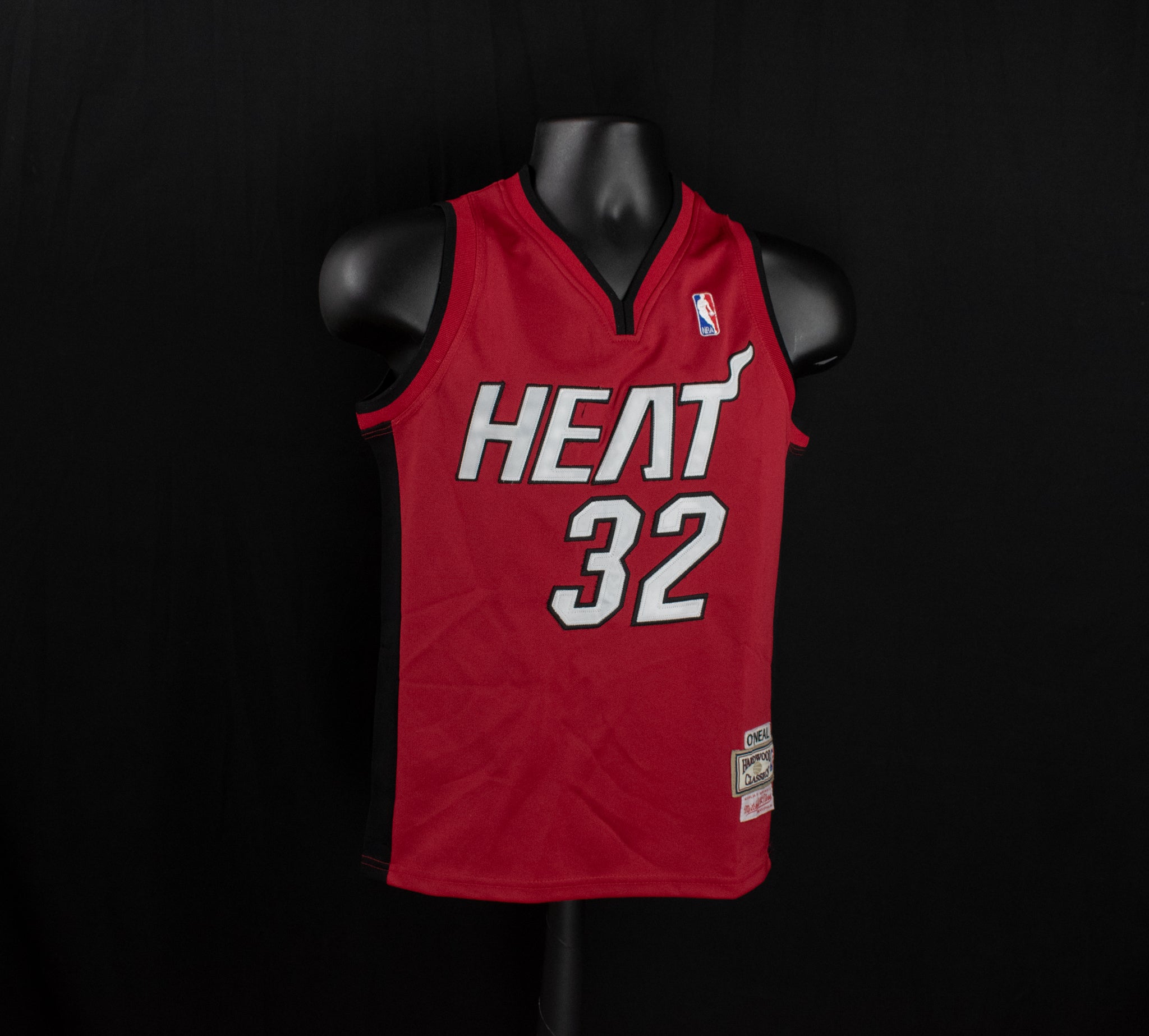 Shaquille O'Neal Mitchell and Ness Jersey Heat 32 Hardwood Classics Large Kids Basketball NBA