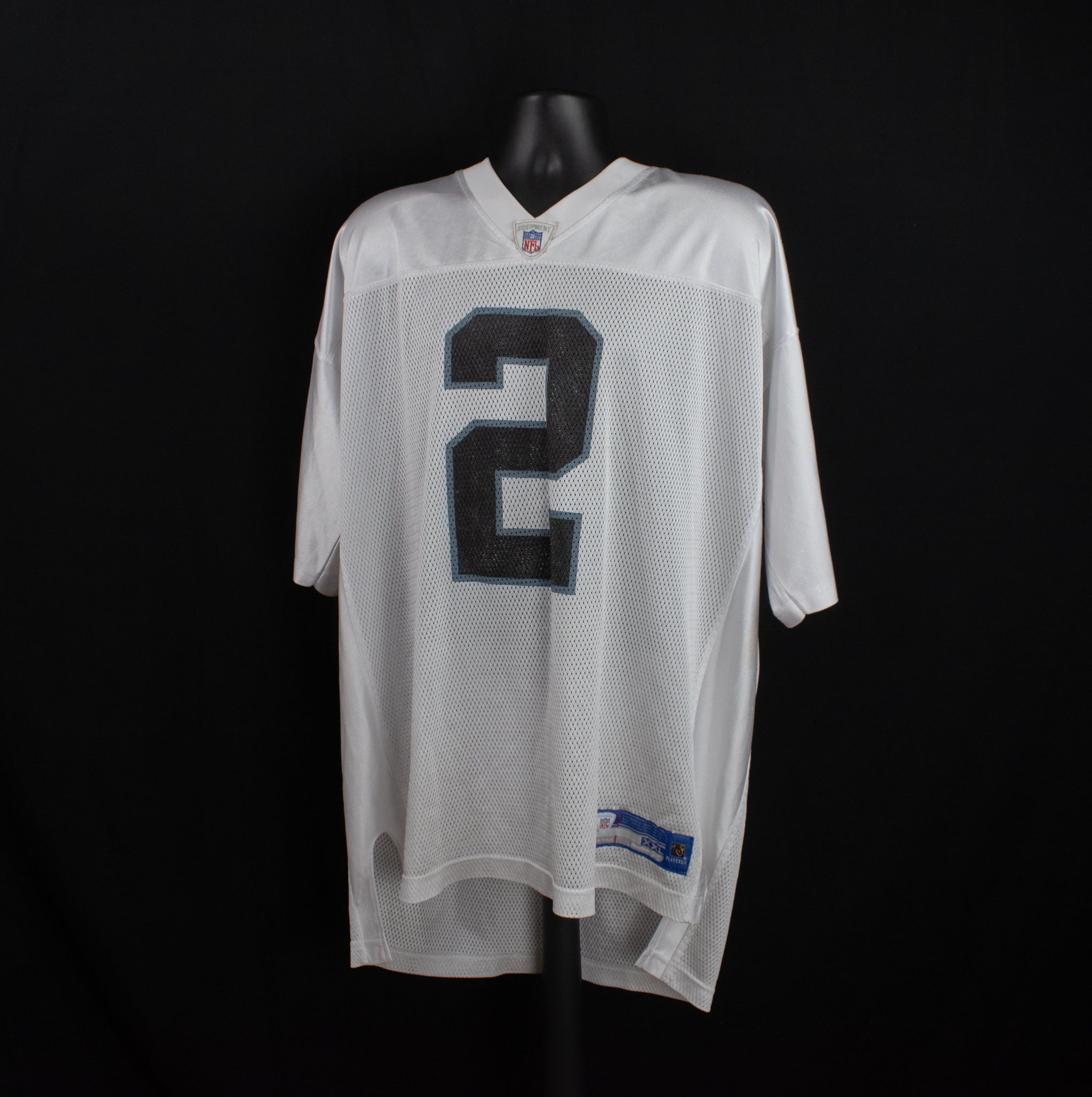 Oakland Raiders Mens Jersey 2XL White NFL Football Russel 2 Authentic On Field Reebok