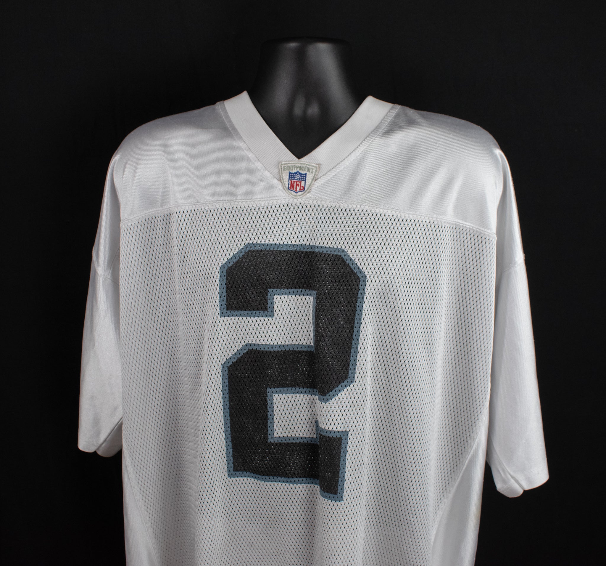 Oakland Raiders Mens Jersey 2XL White NFL Football Russel 2 Authentic On Field Reebok
