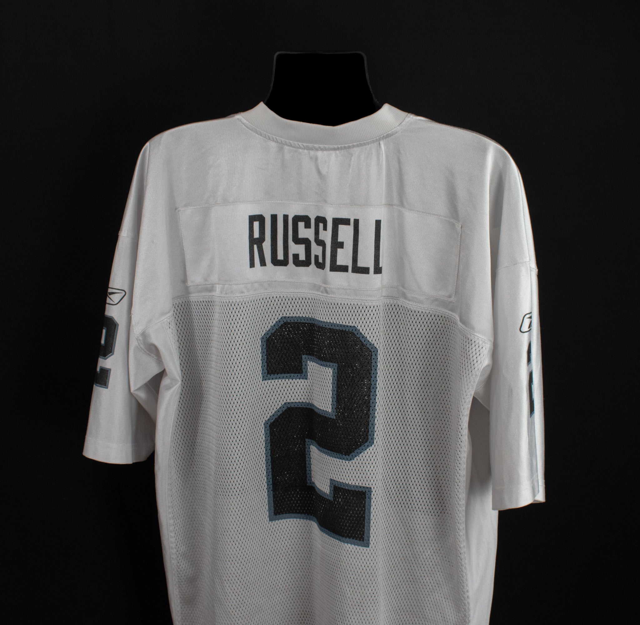 Oakland Raiders Mens Jersey 2XL White NFL Football Russel 2 Authentic On Field Reebok