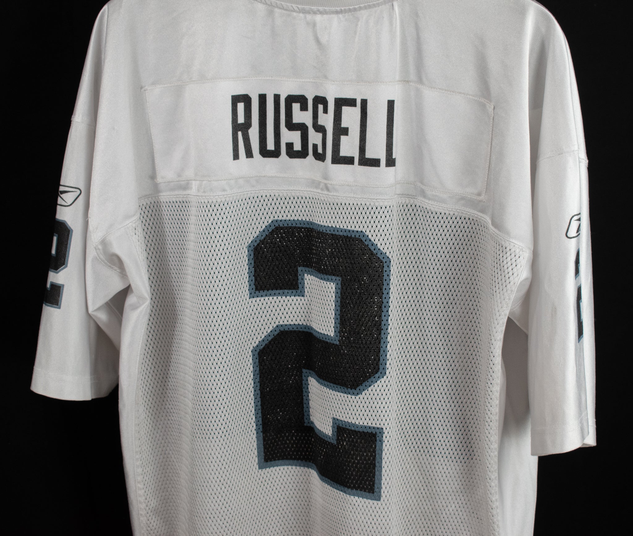 Oakland Raiders Mens Jersey 2XL White NFL Football Russel 2 Authentic On Field Reebok
