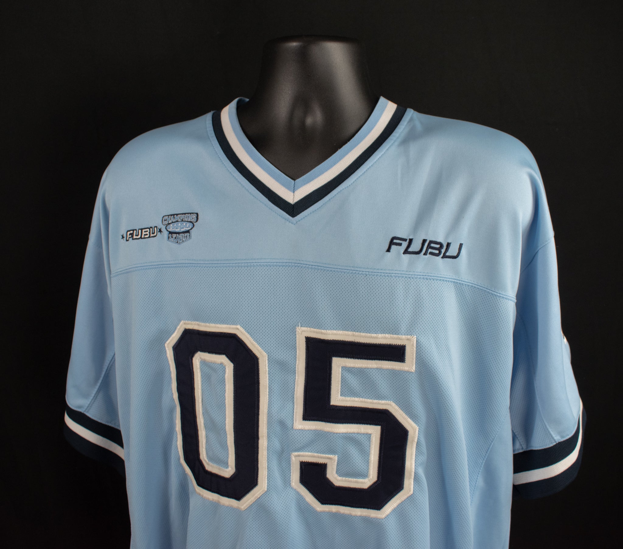 Vintage Fubu Authentic Jersey Blue Men 05 XXL Fubo Sports Collection limited Used
