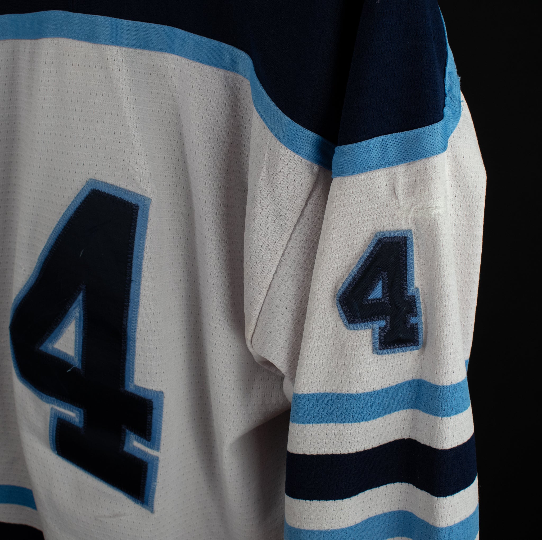 Flyers Hockey Jersey White Blue Medium HW Bauer Used Vintage Hockey Jersey